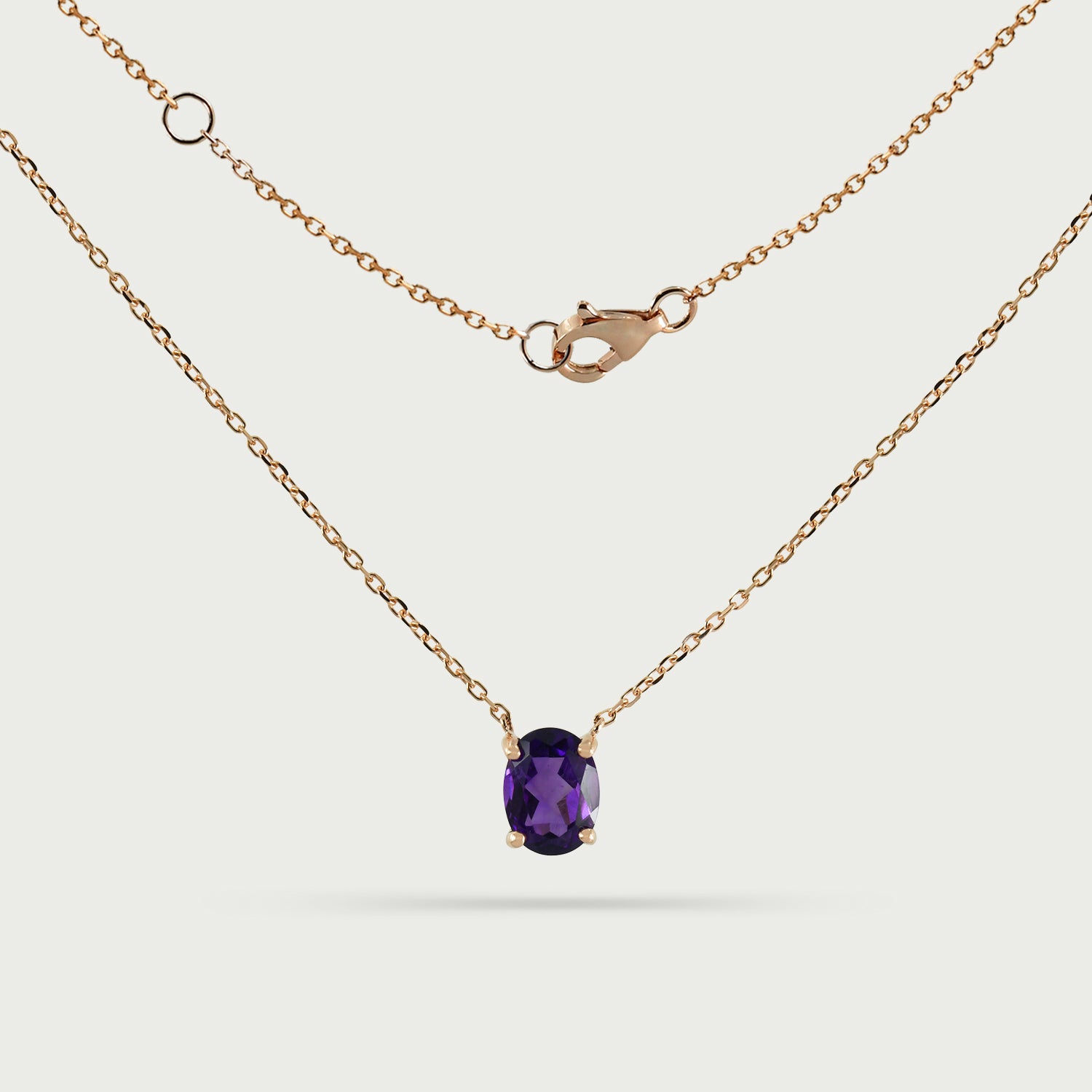Charm Drop Amethyst Necklace
