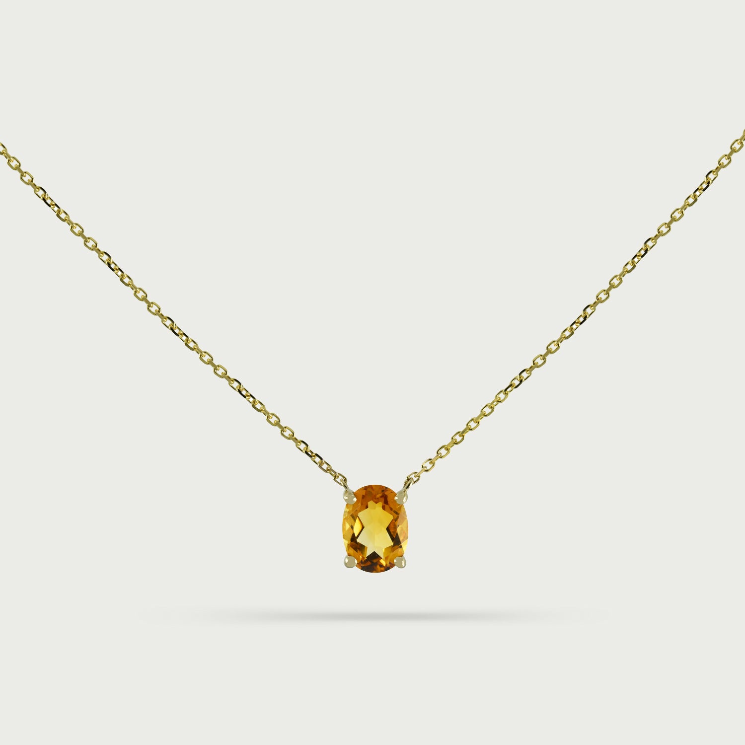 Charm Drop Citrine Necklace