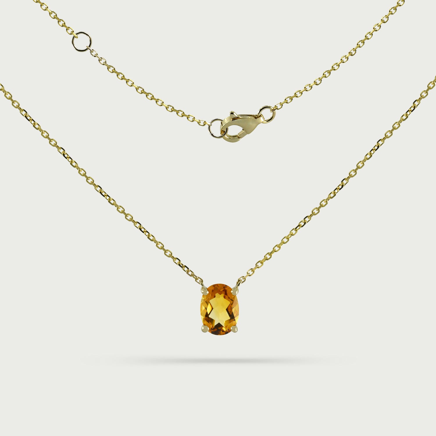 Charm Drop Citrine Necklace