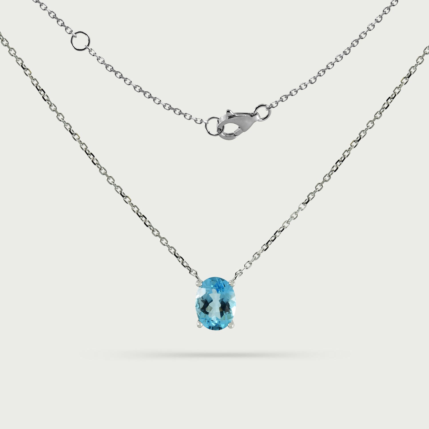 Charm Drop Blue Topaz Necklace