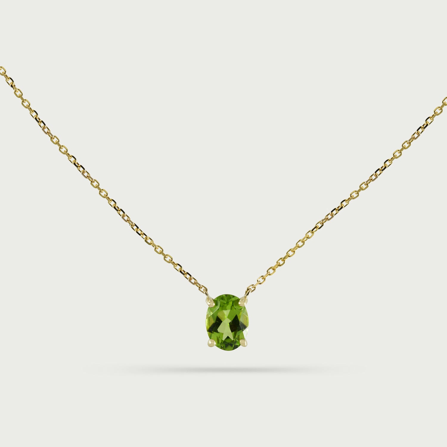 Charm Drop Peridot Necklace