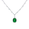 Cushion Emerald Necklace