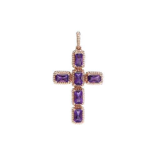 Guardian Light Cross Gemstone Pendant