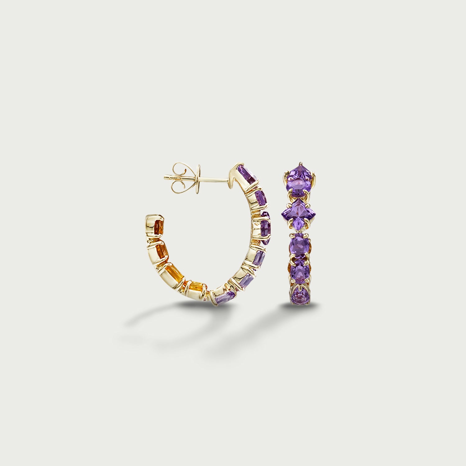 Twilight Glow Duo Contrast C-Hoop Earrings