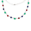 Multicolor Multi-Shaped Tennis Necklace