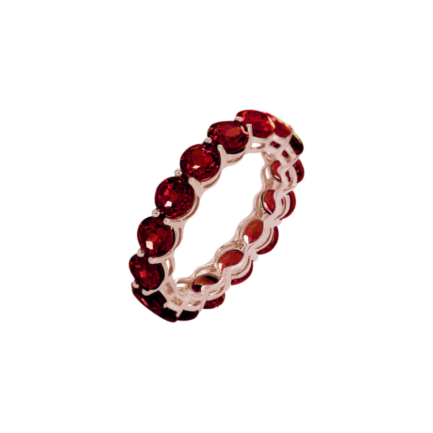 Eternal Bliss Garnet Eternity Ring