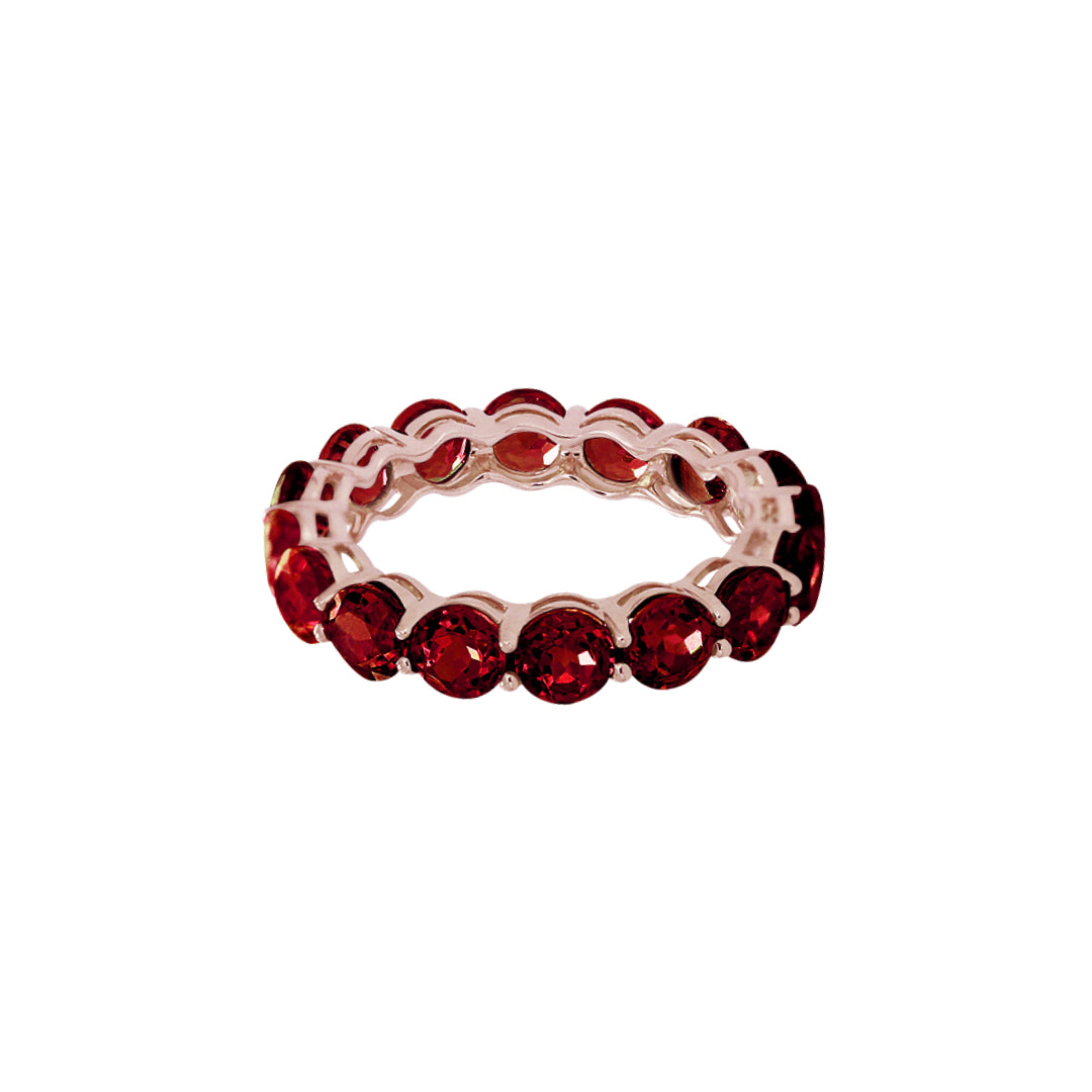 Eternal Bliss Garnet Eternity Ring