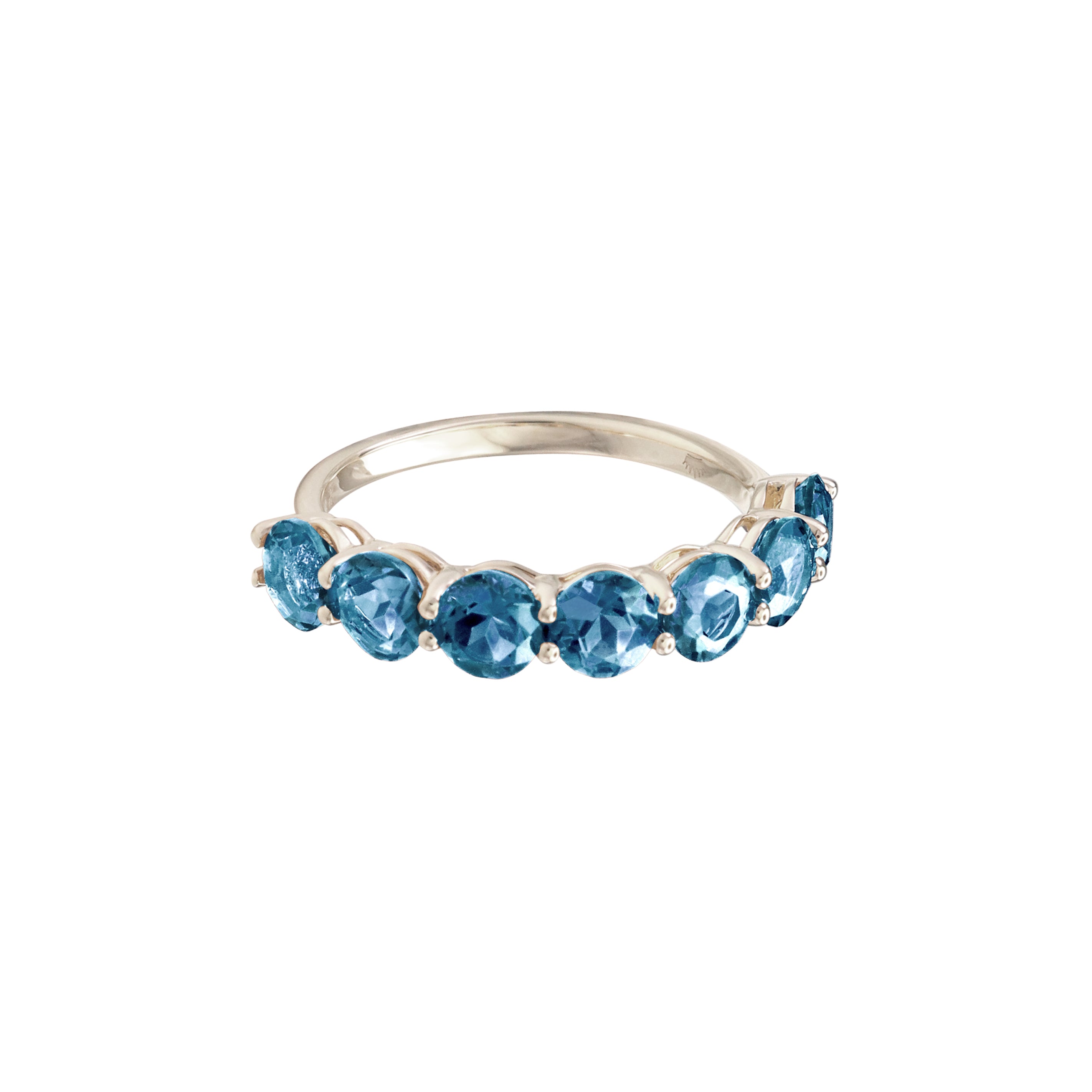 Pure Radiance Blue Topaz Eternity Ring