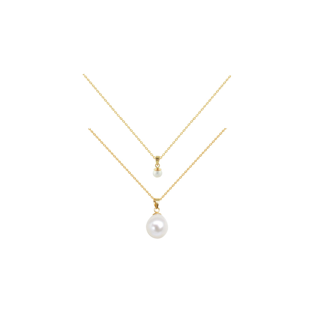 Bundle Deal: Tiny Solitary Pearl Serenade Necklace