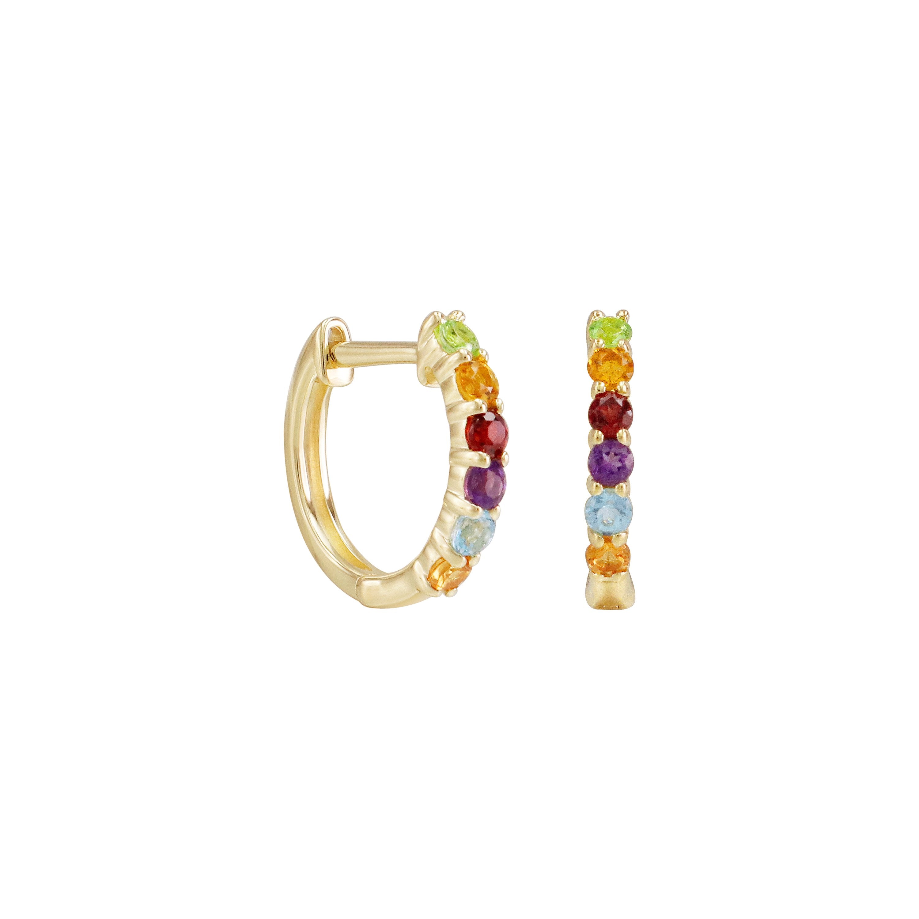 Dash & Dazzle Rainbow Hoop Earrings