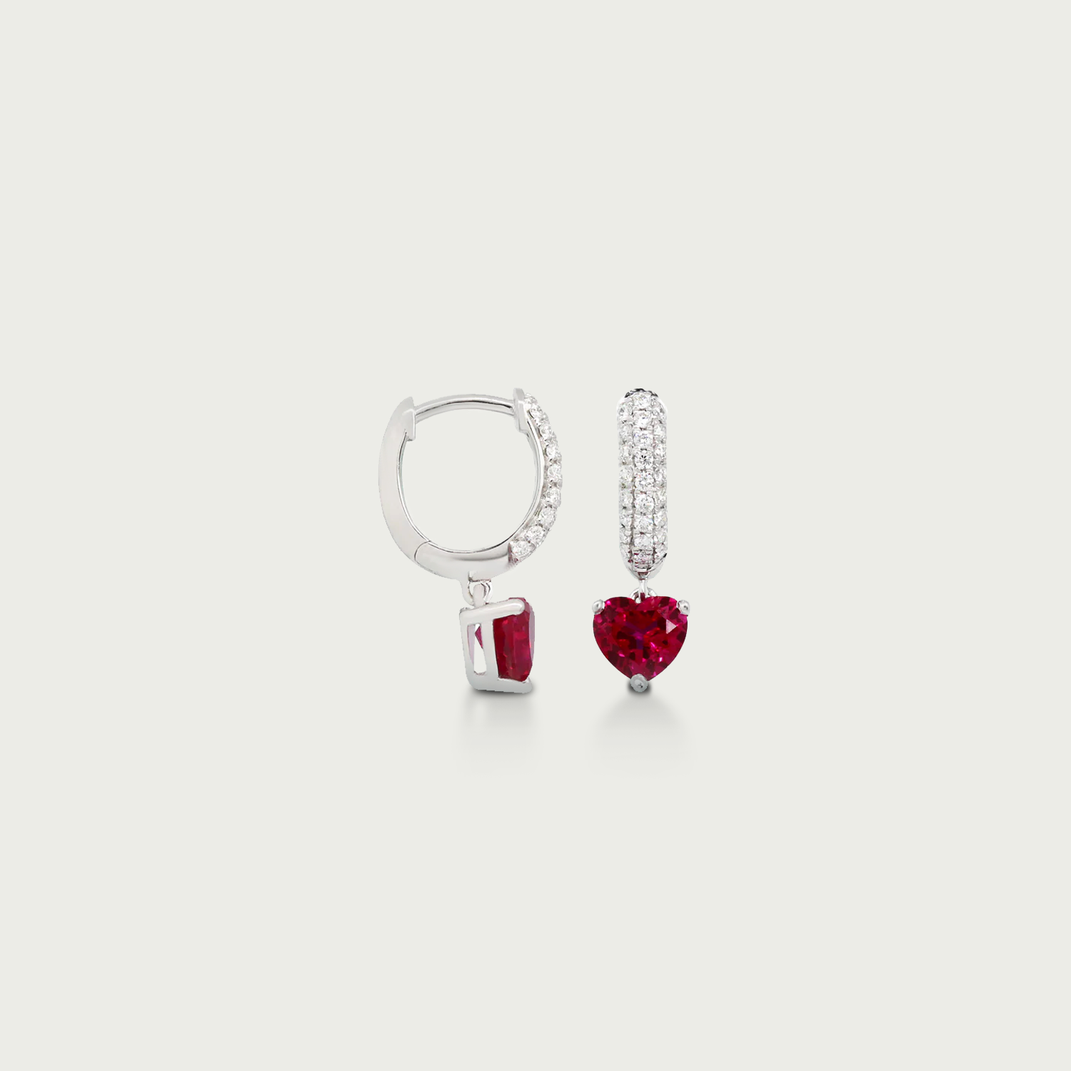 Party Life Ruby Hoop Earrings