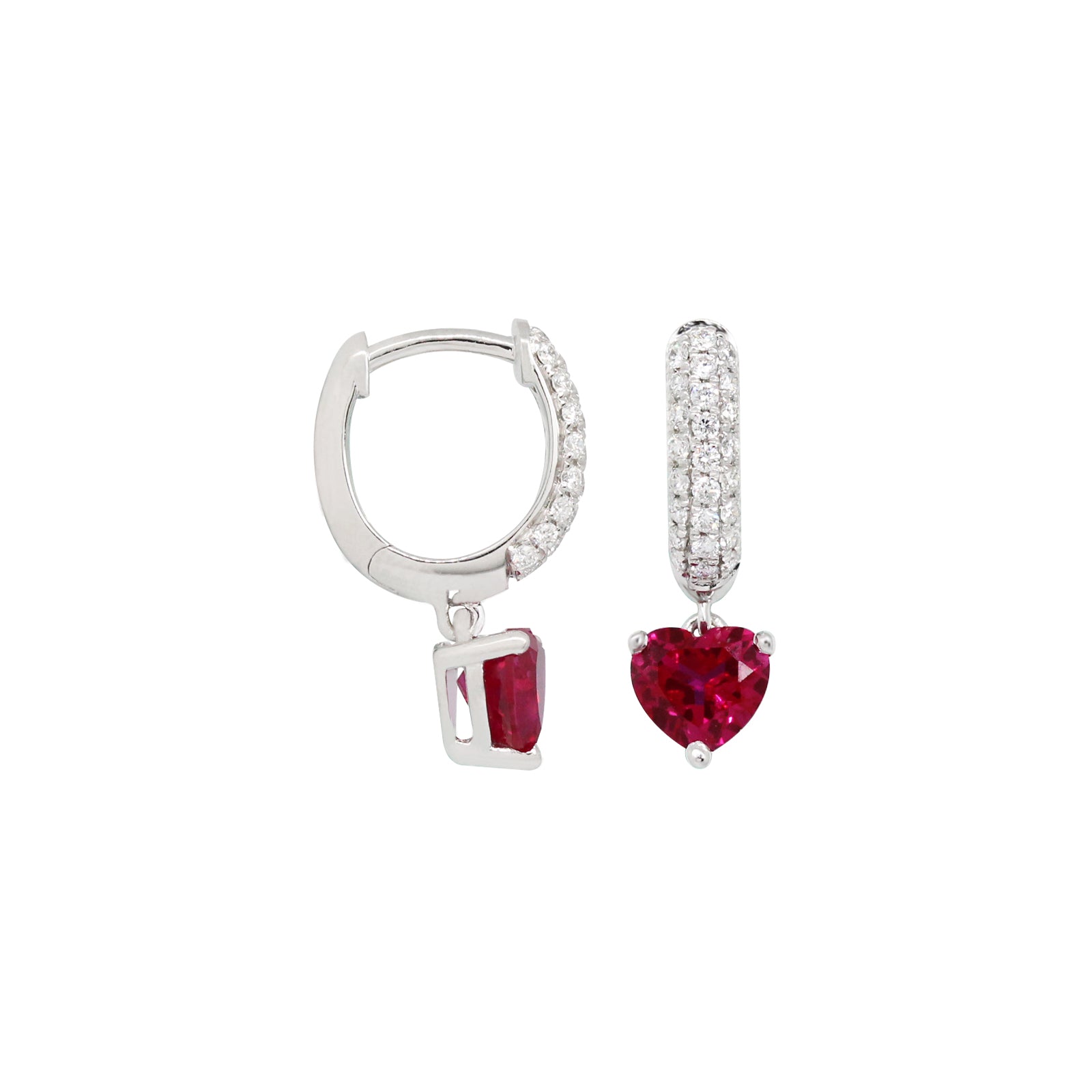 Party Life Ruby Hoop Earrings