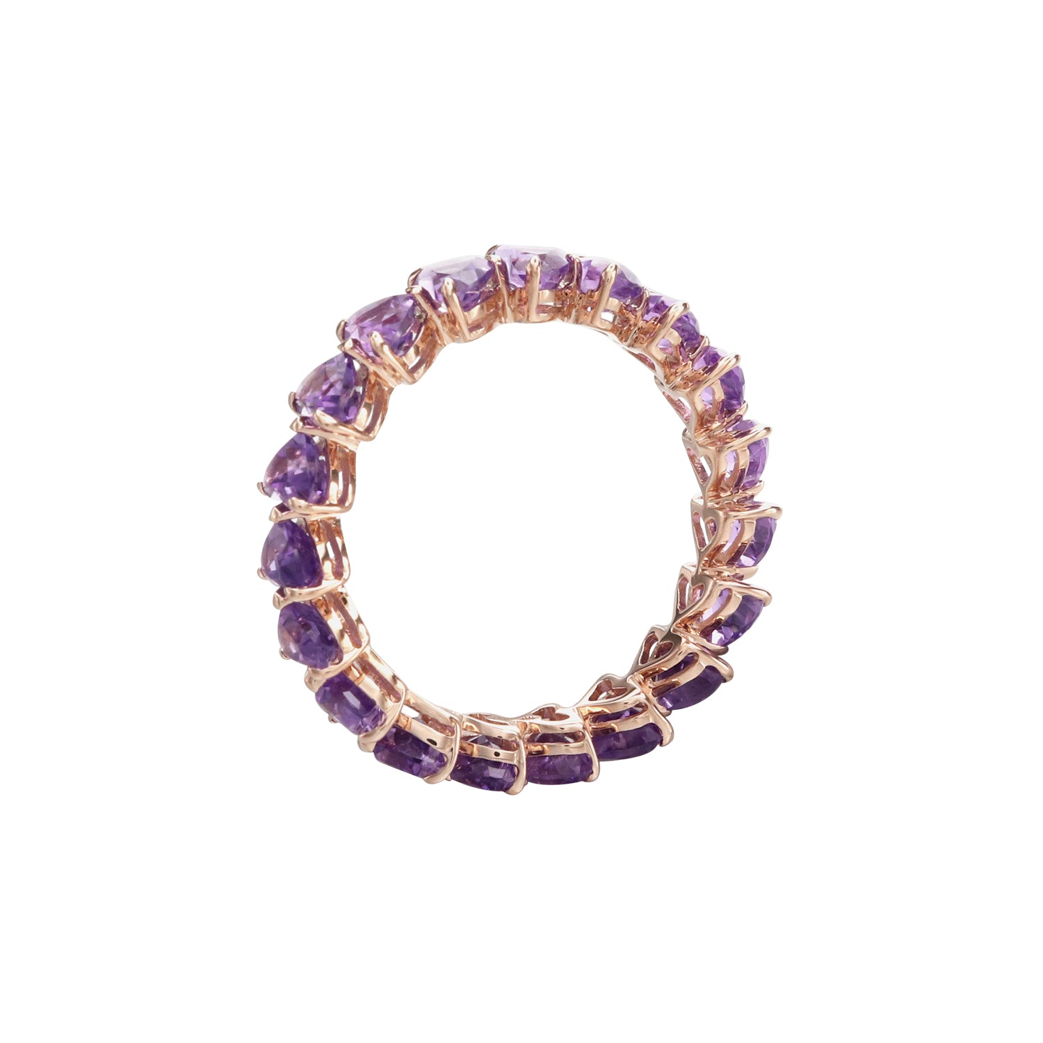 Peace Within Amethyst Heart Eternity Ring