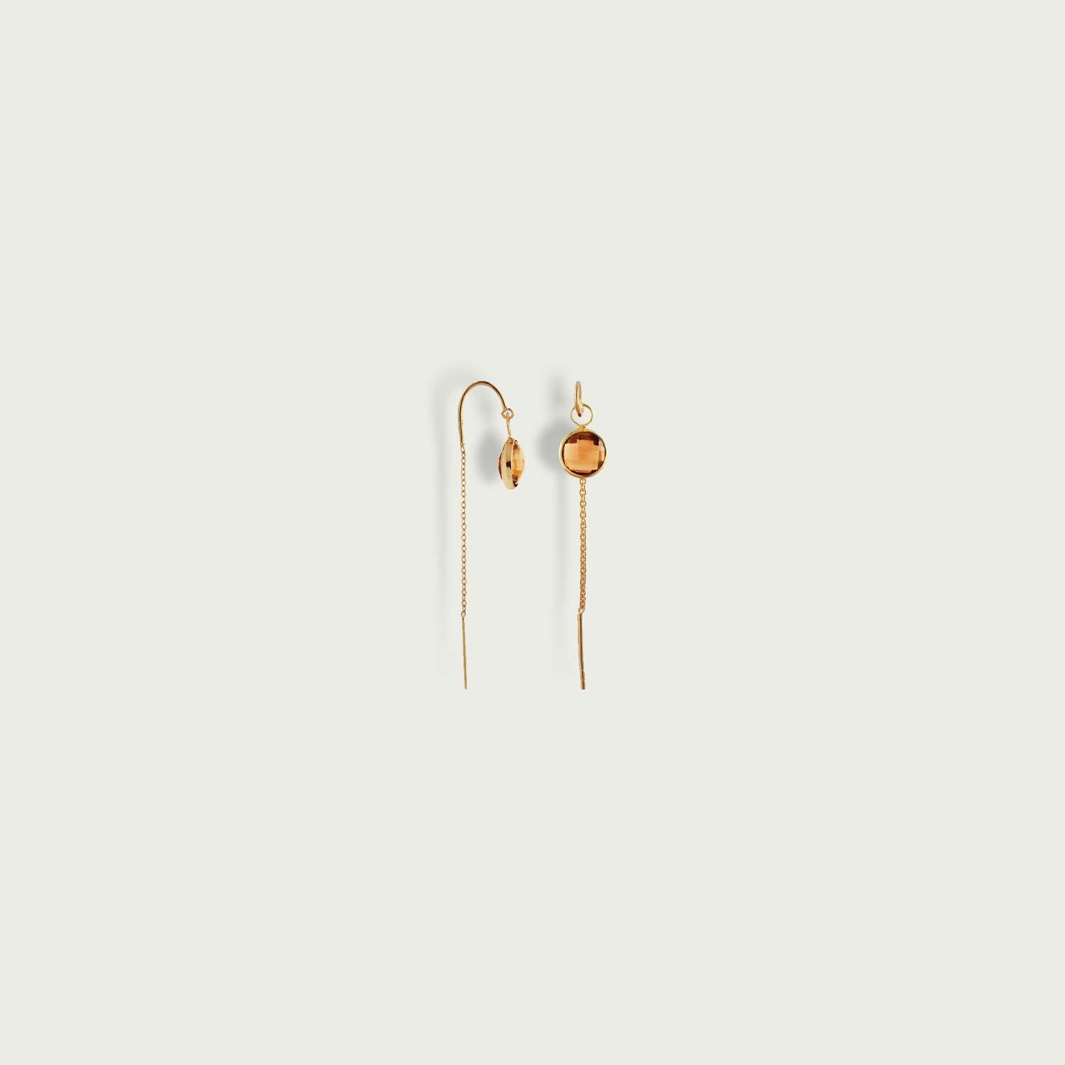 World On String Gemstone Dangling Earrings