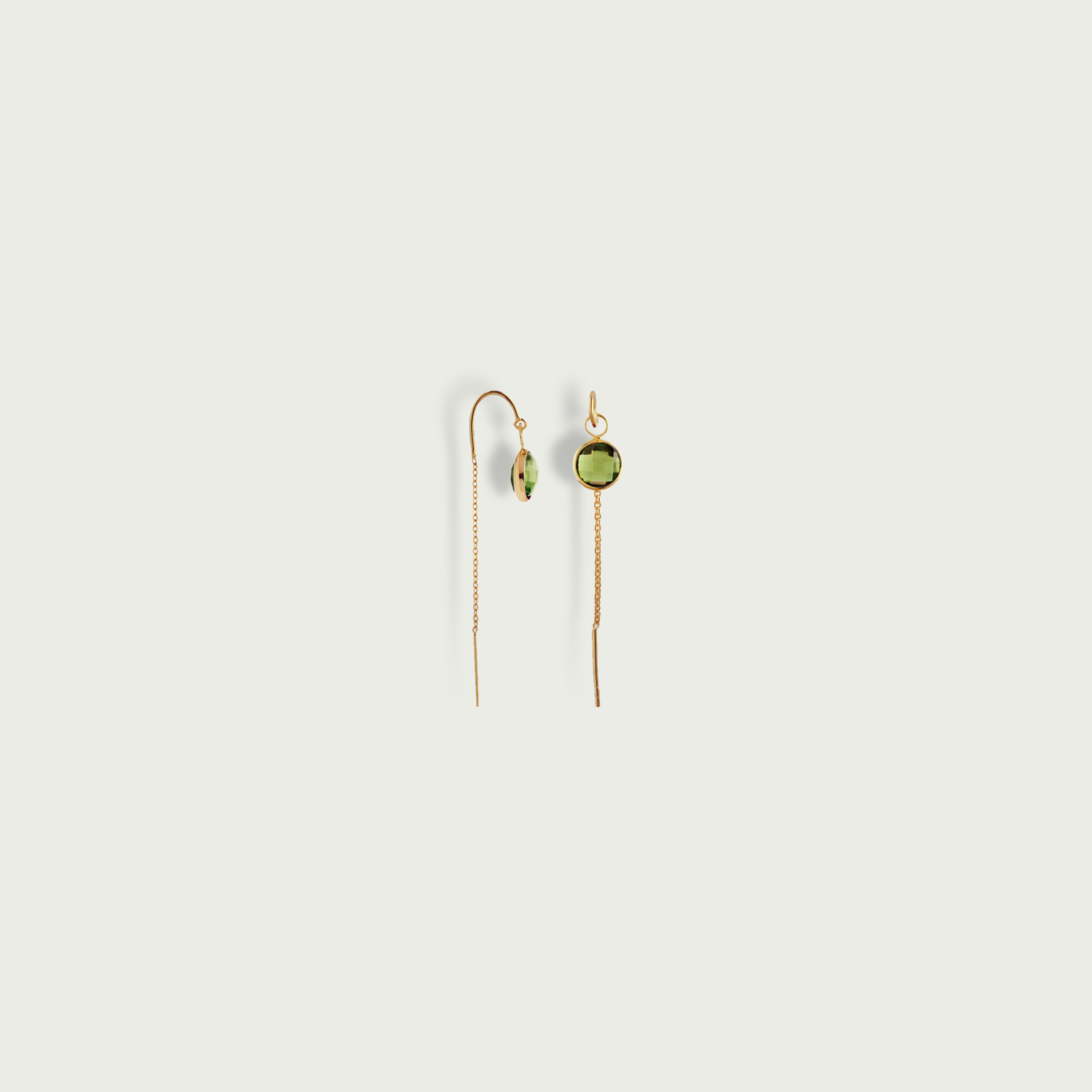 World On String Gemstone Dangling Earrings
