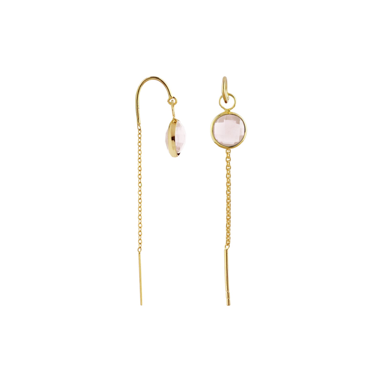 World On String Gemstone Dangling Earrings