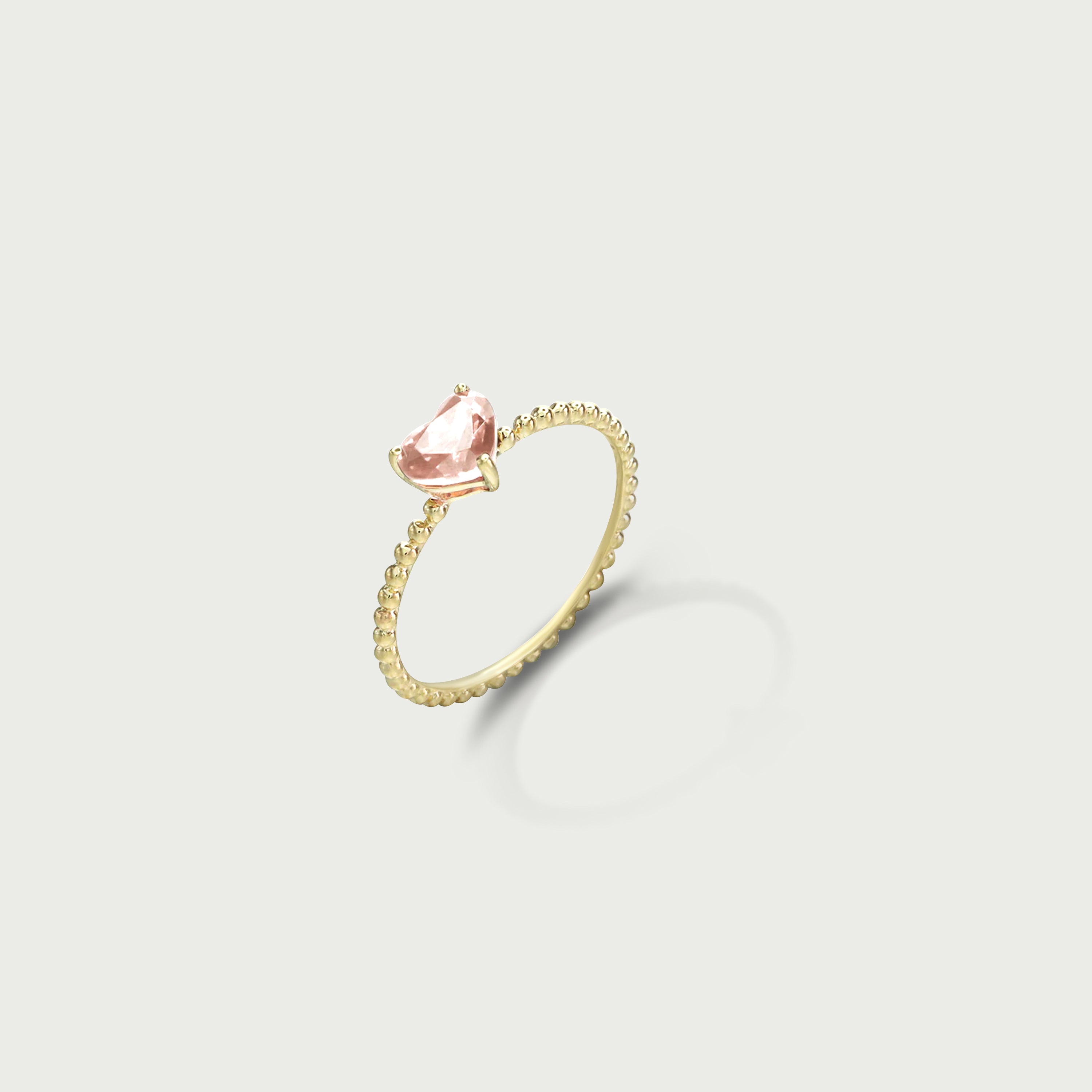 Love Always Rose Quartz Beaded Ring