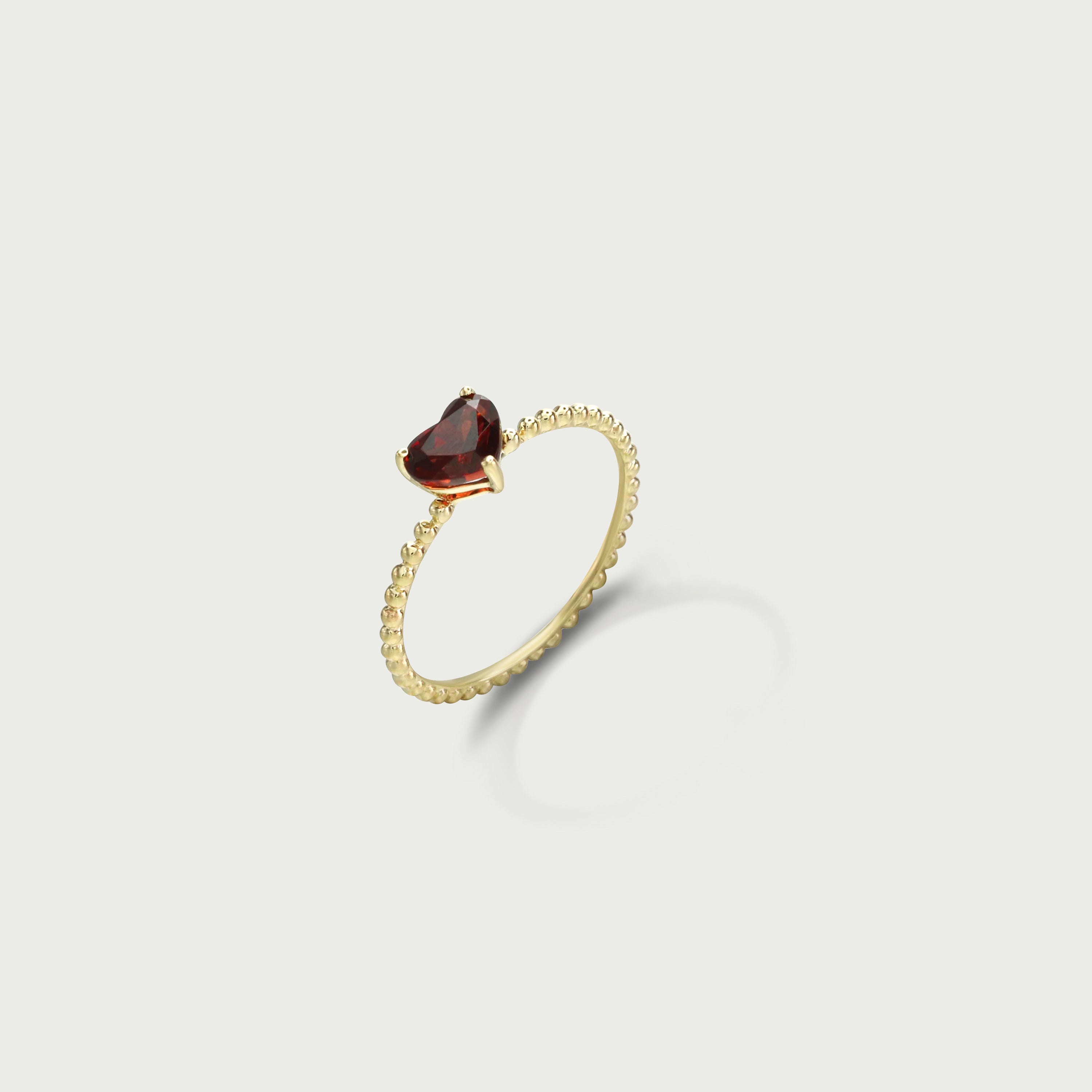 Love Always Garnet Beaded Ring