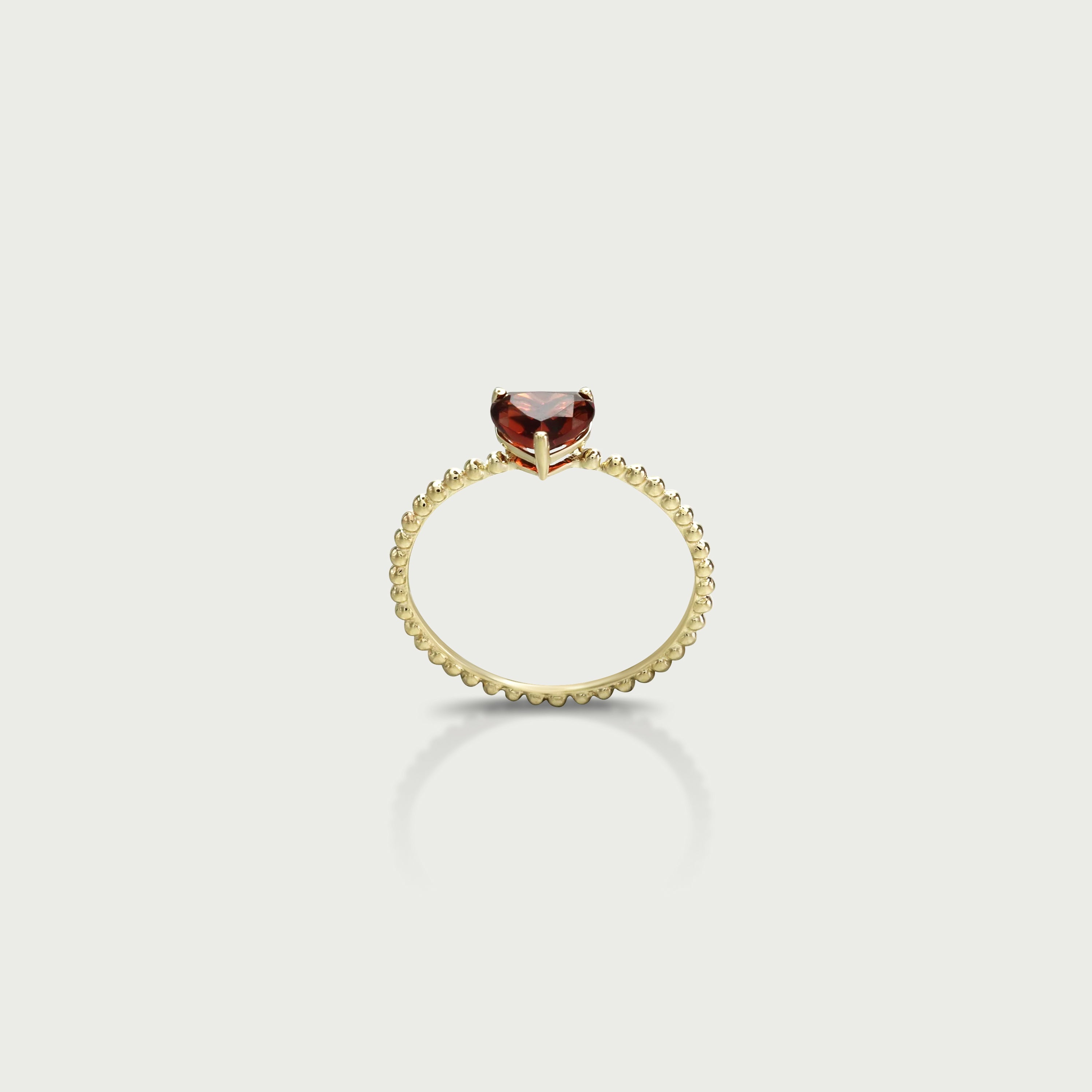 Love Always Garnet Beaded Ring