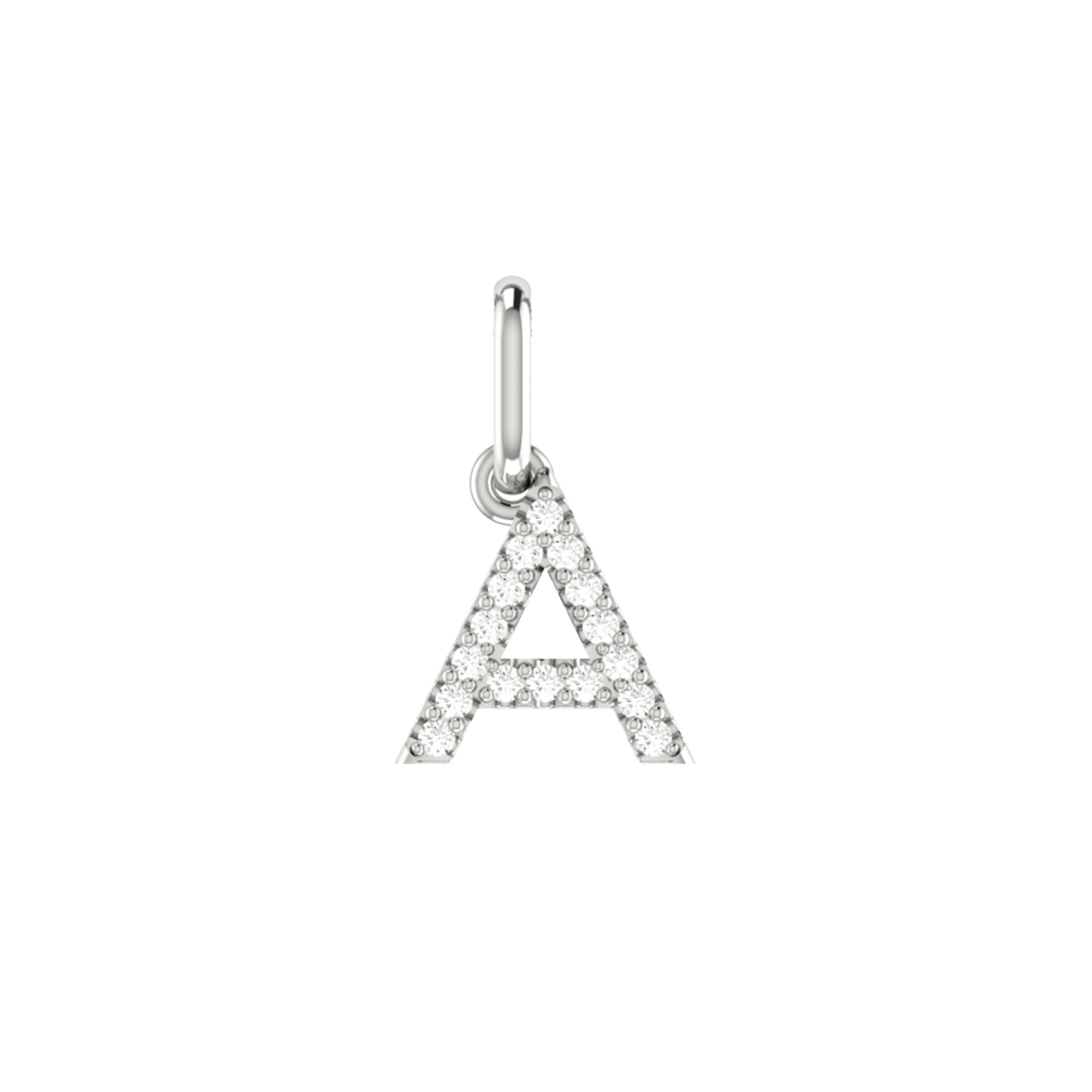 Classic Initial Charm Diamond Pendant