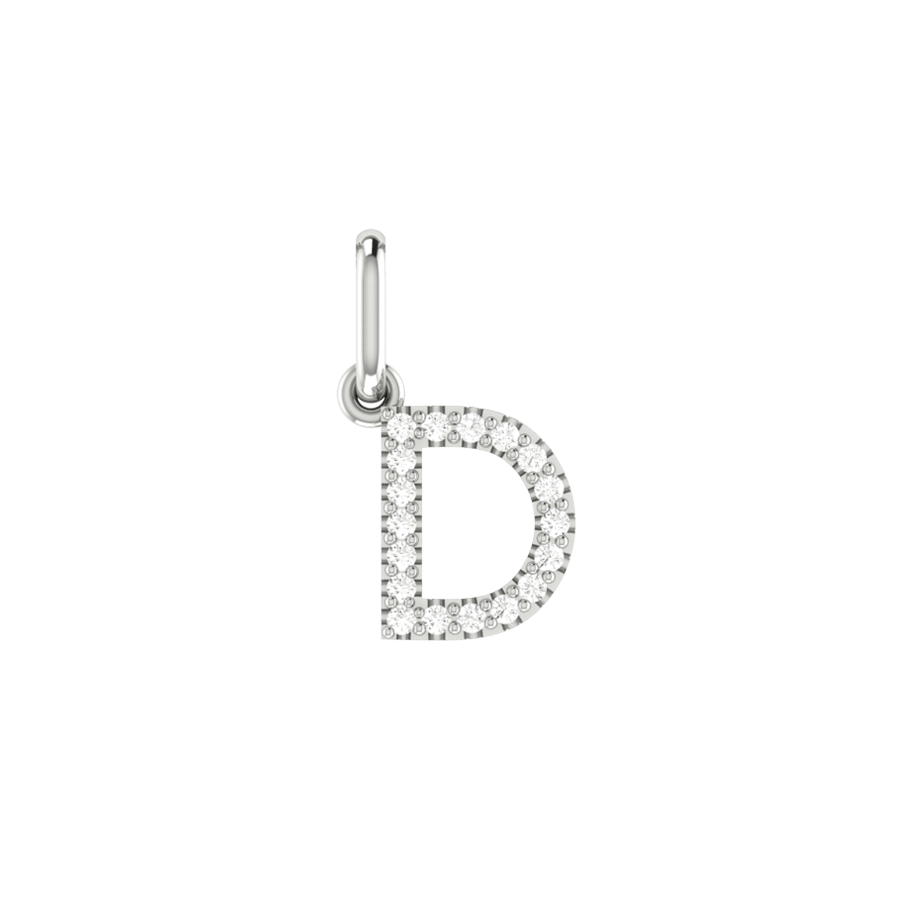 Classic Initial Charm Diamond Pendant