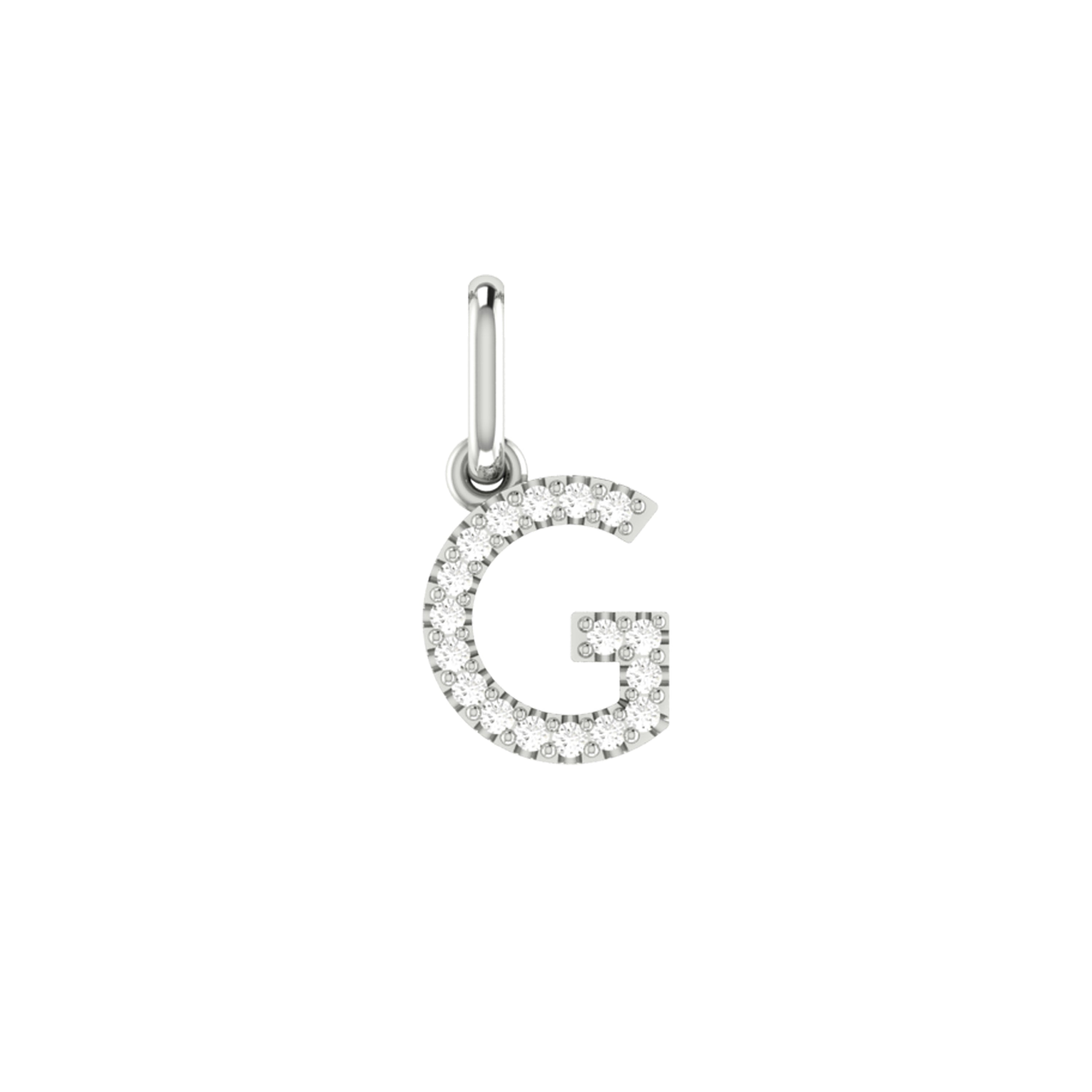 Classic Initial Charm Diamond Pendant