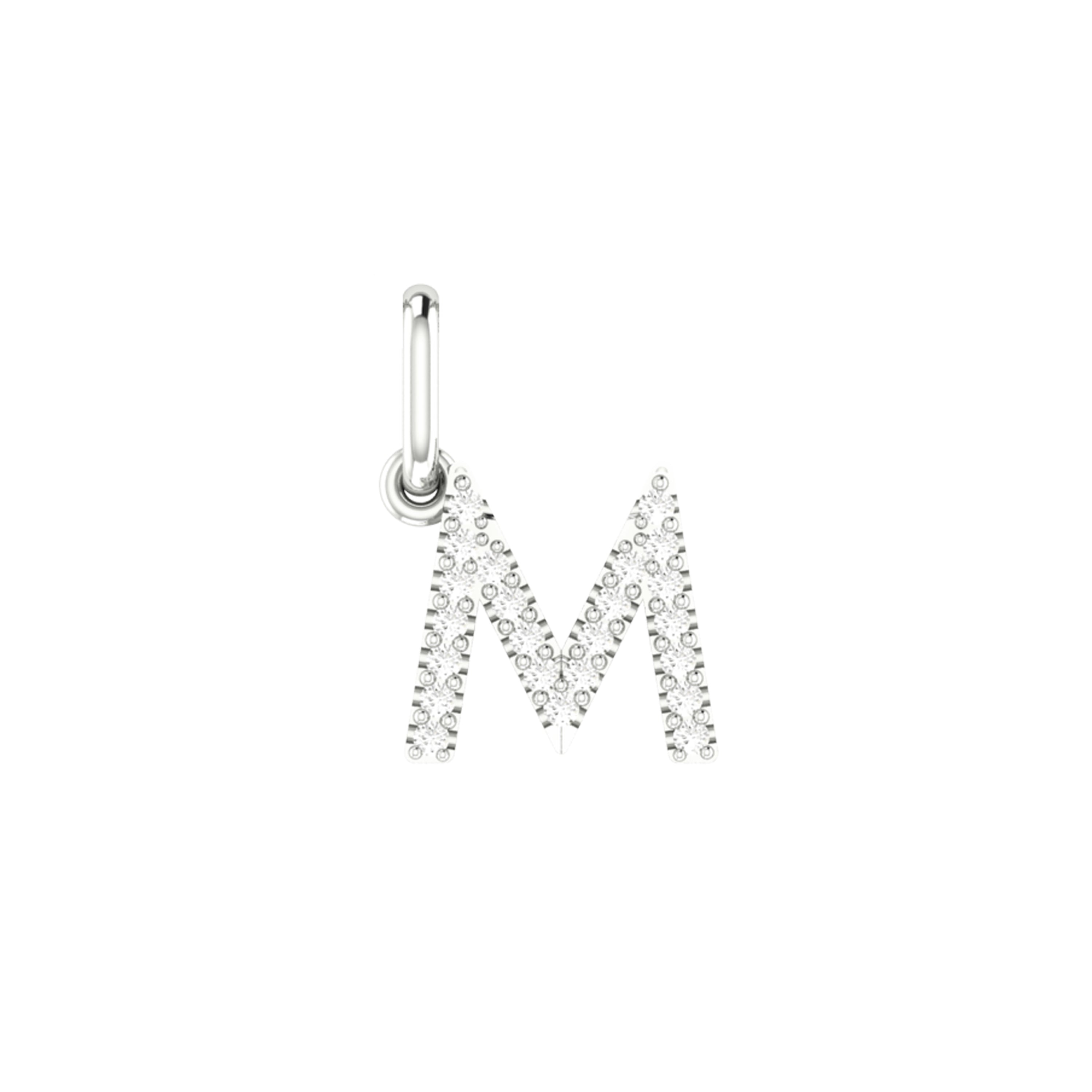 Classic Initial Charm Diamond Pendant