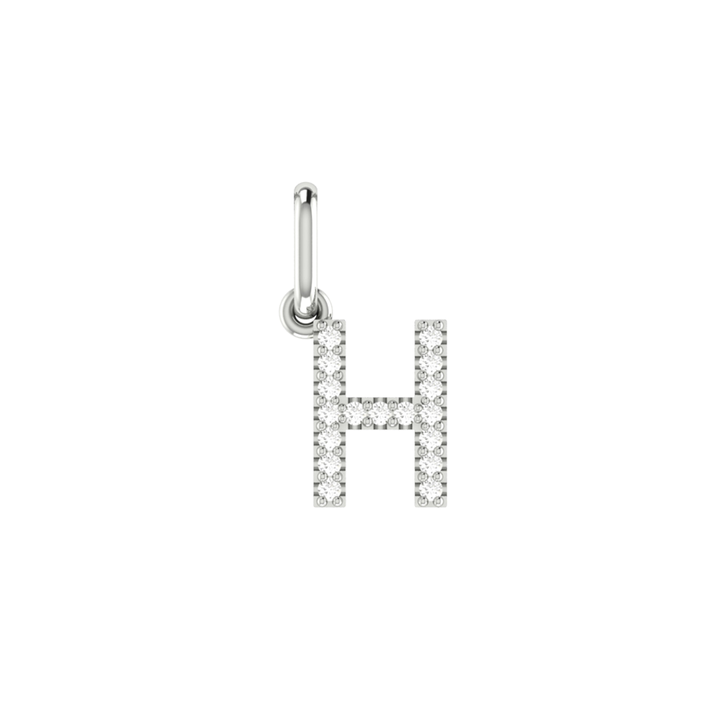 Classic Initial Charm Diamond Pendant