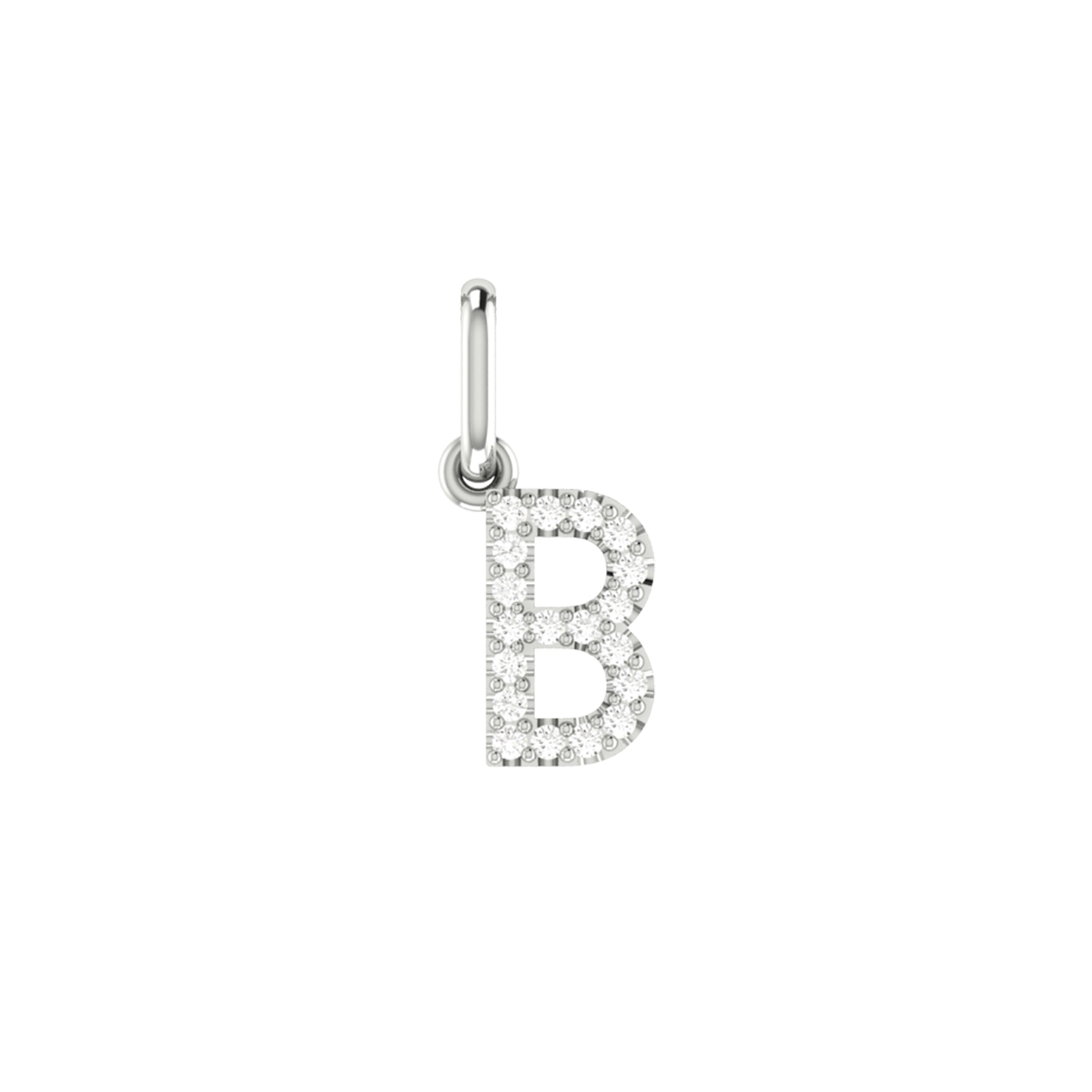 Classic Initial Charm Diamond Pendant