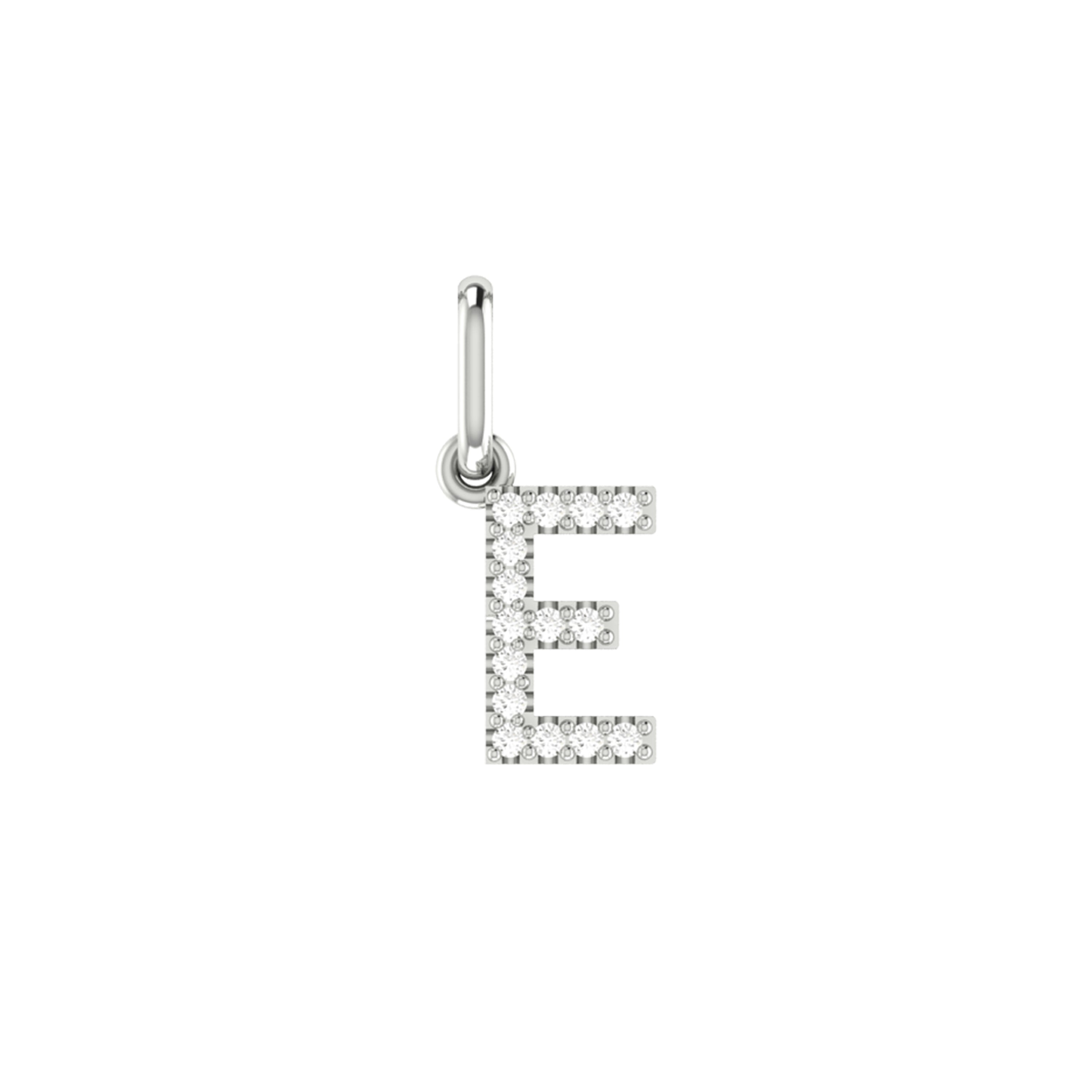 Classic Initial Charm Diamond Pendant