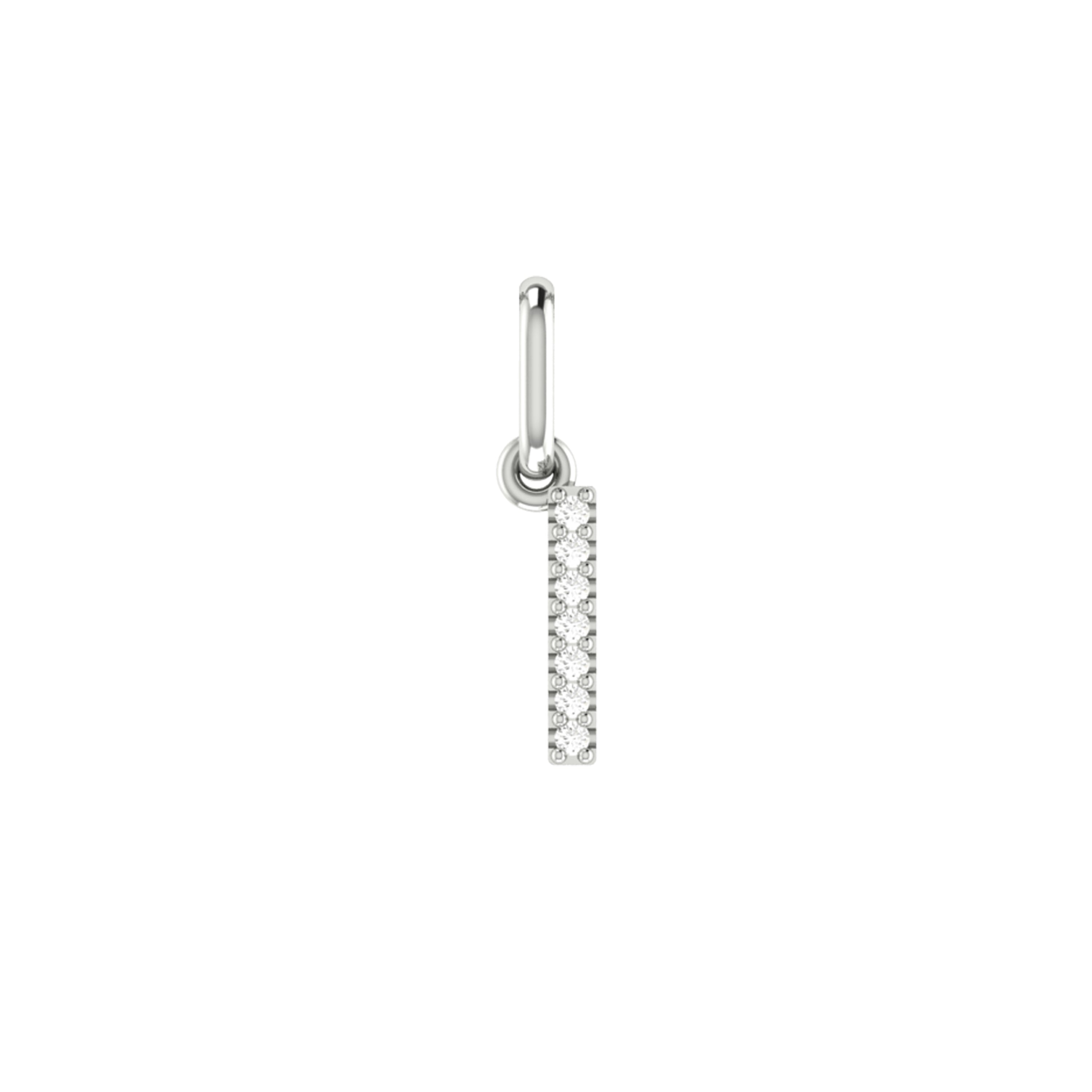 Classic Initial Charm Diamond Pendant