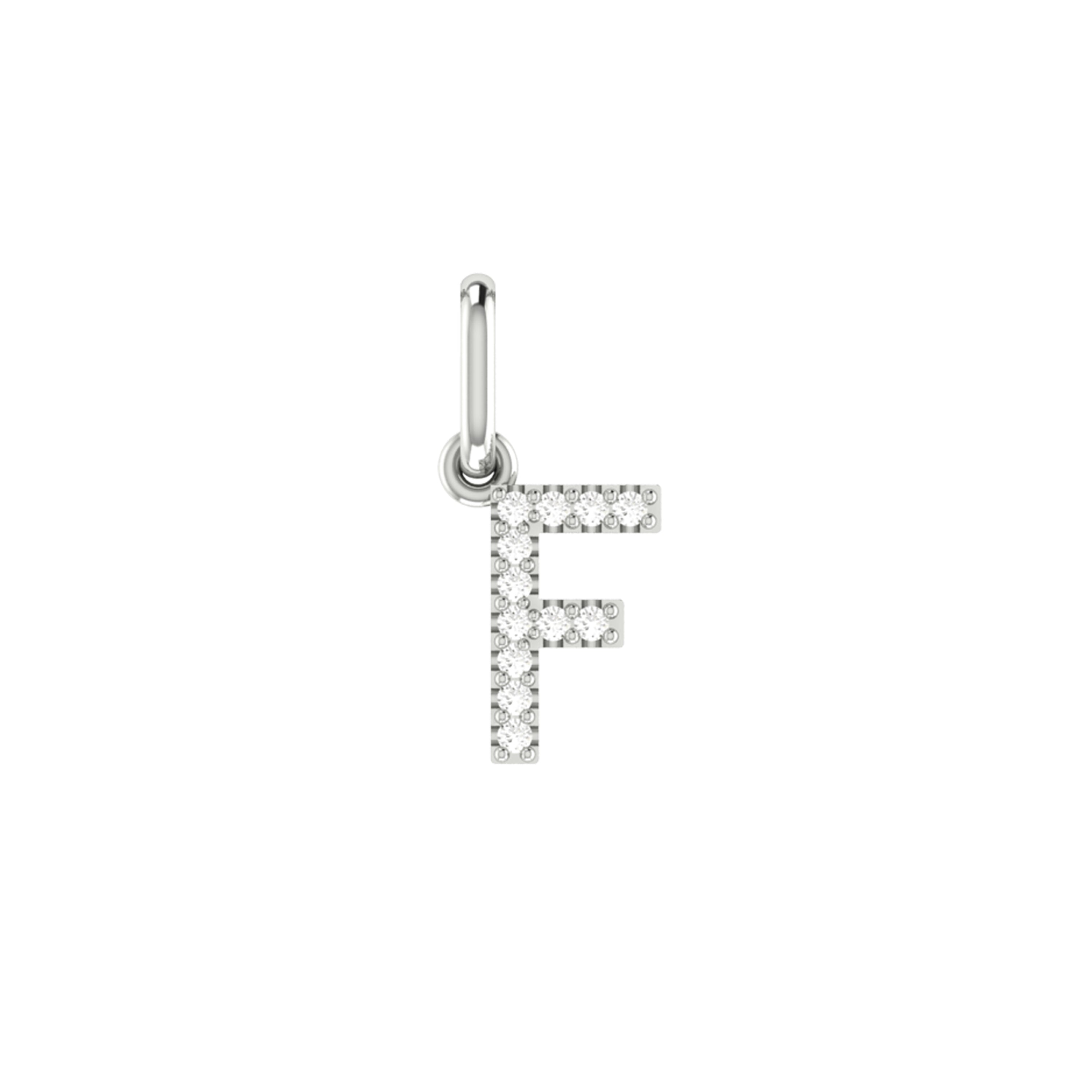 Classic Initial Charm Diamond Pendant