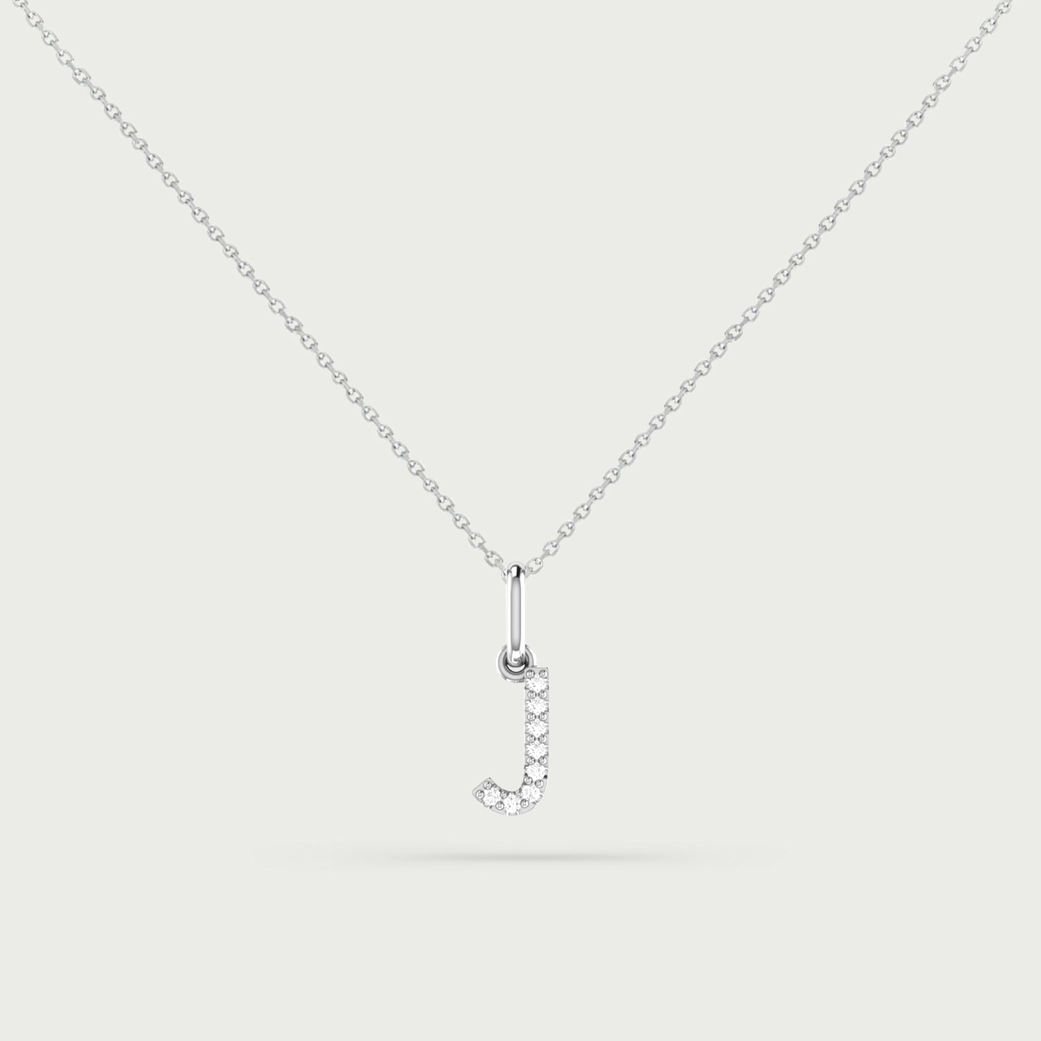 Classic Initial Charm Diamond Necklace