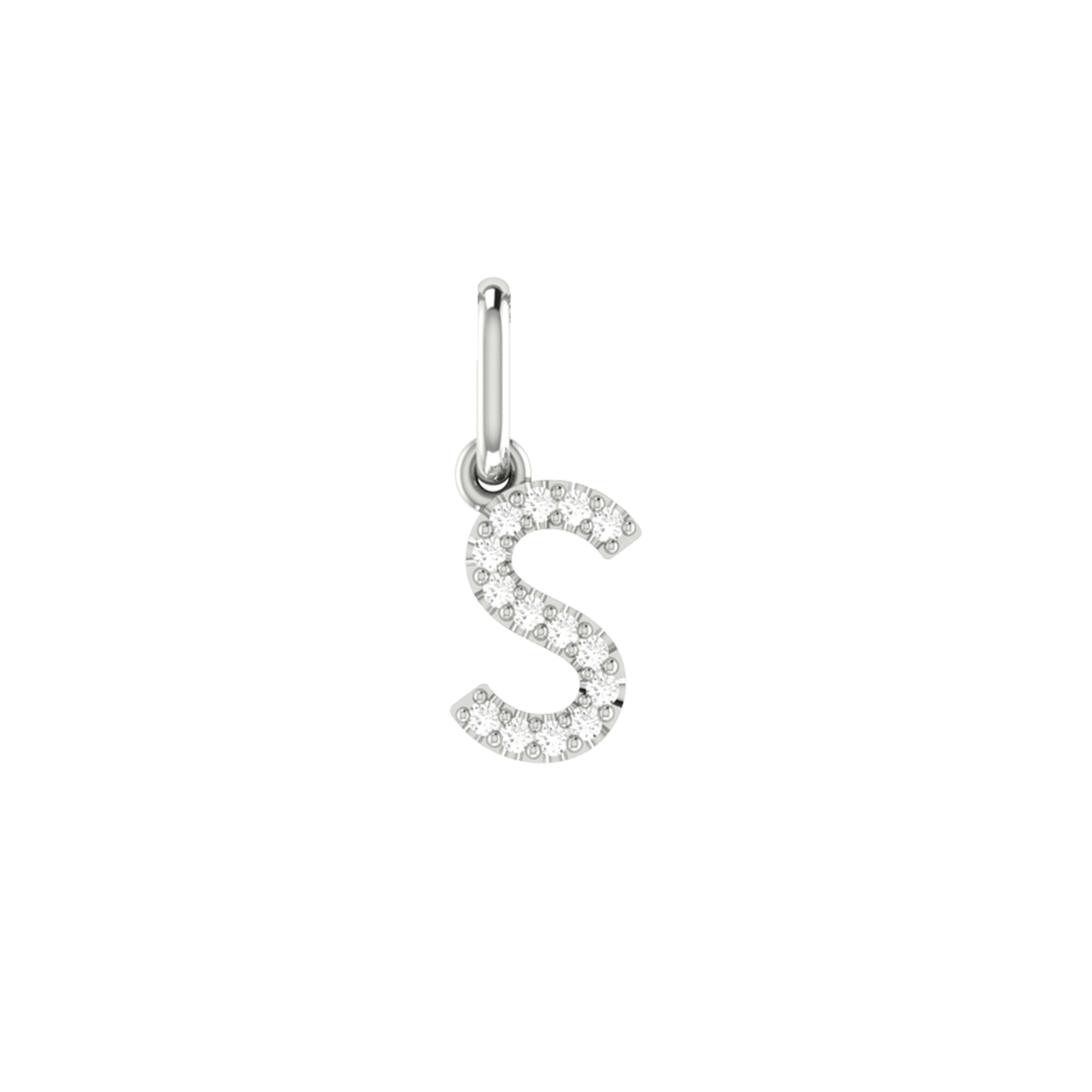 Classic Initial Charm Diamond Pendant