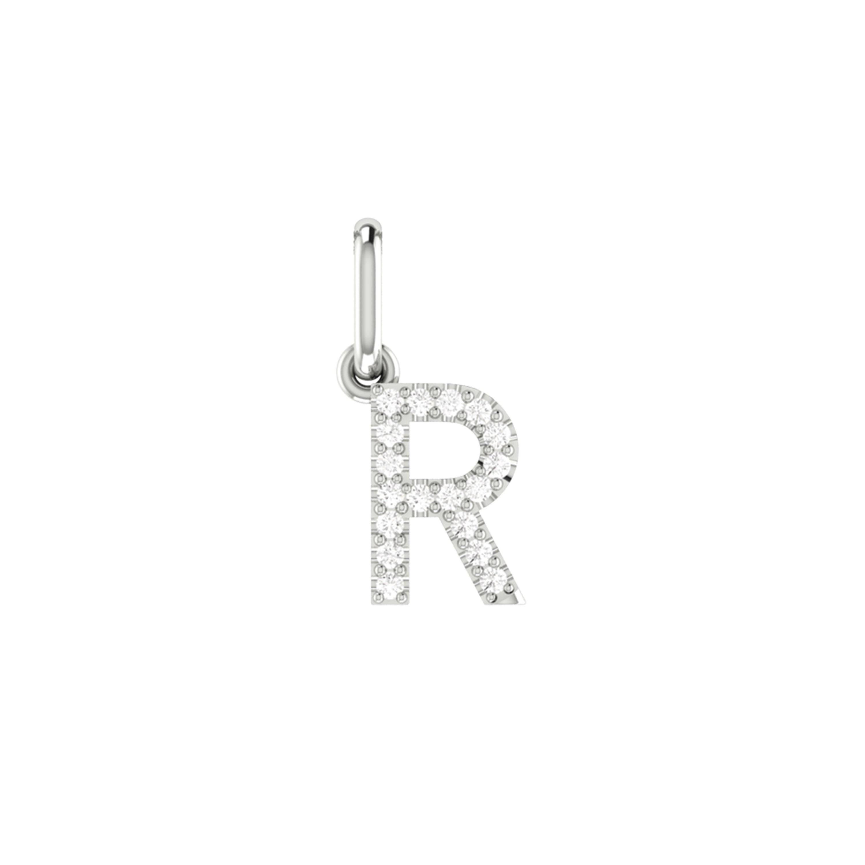 Classic Initial Charm Diamond Pendant
