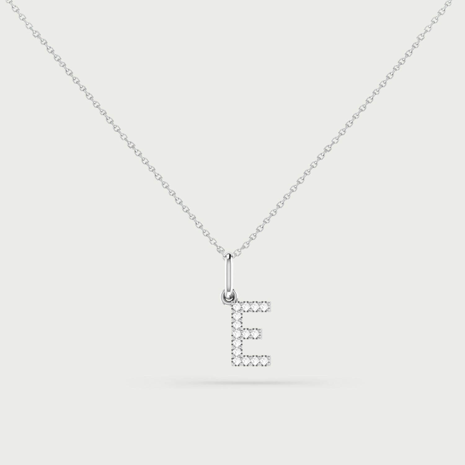 Classic Initial Charm Diamond Necklace