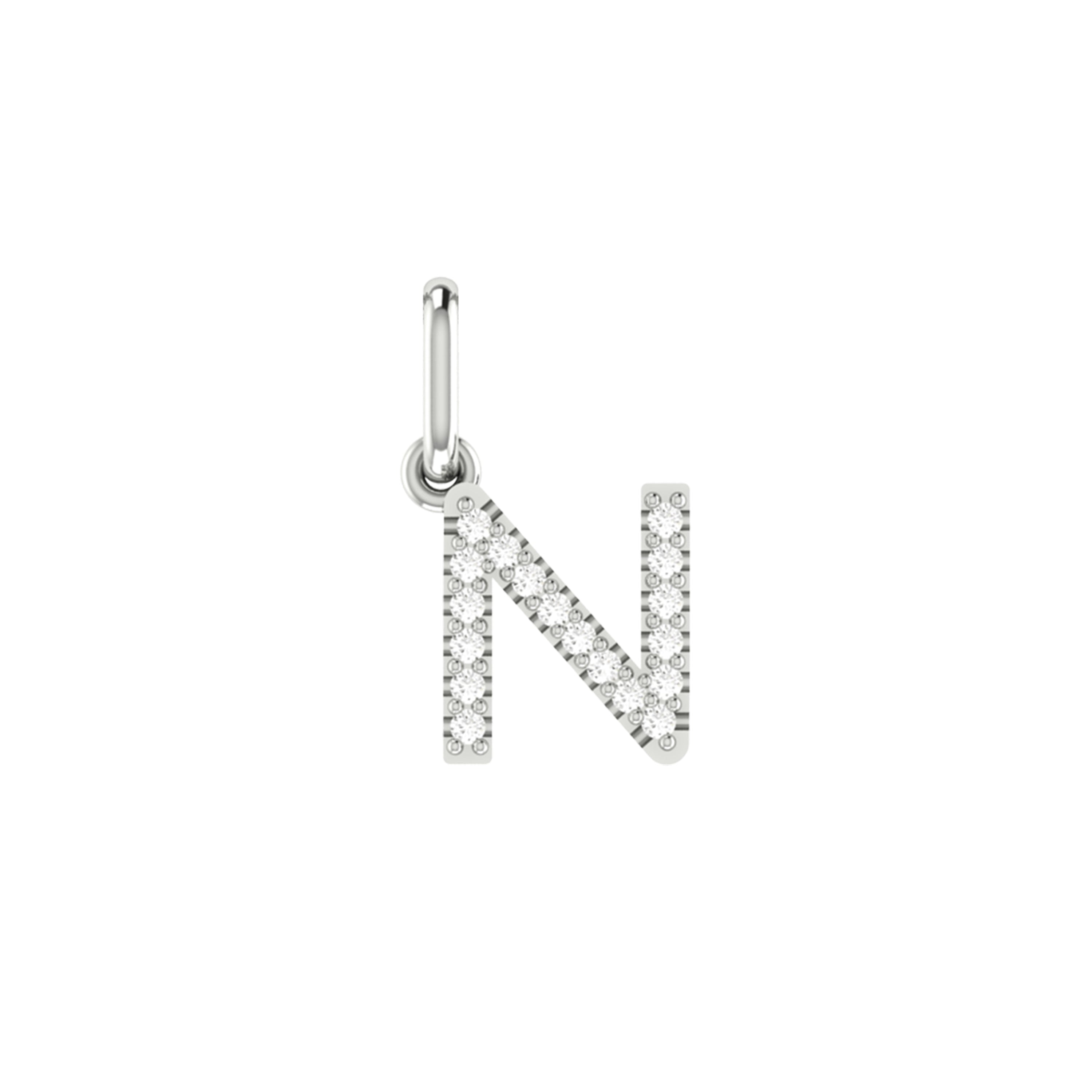 Classic Initial Charm Diamond Pendant