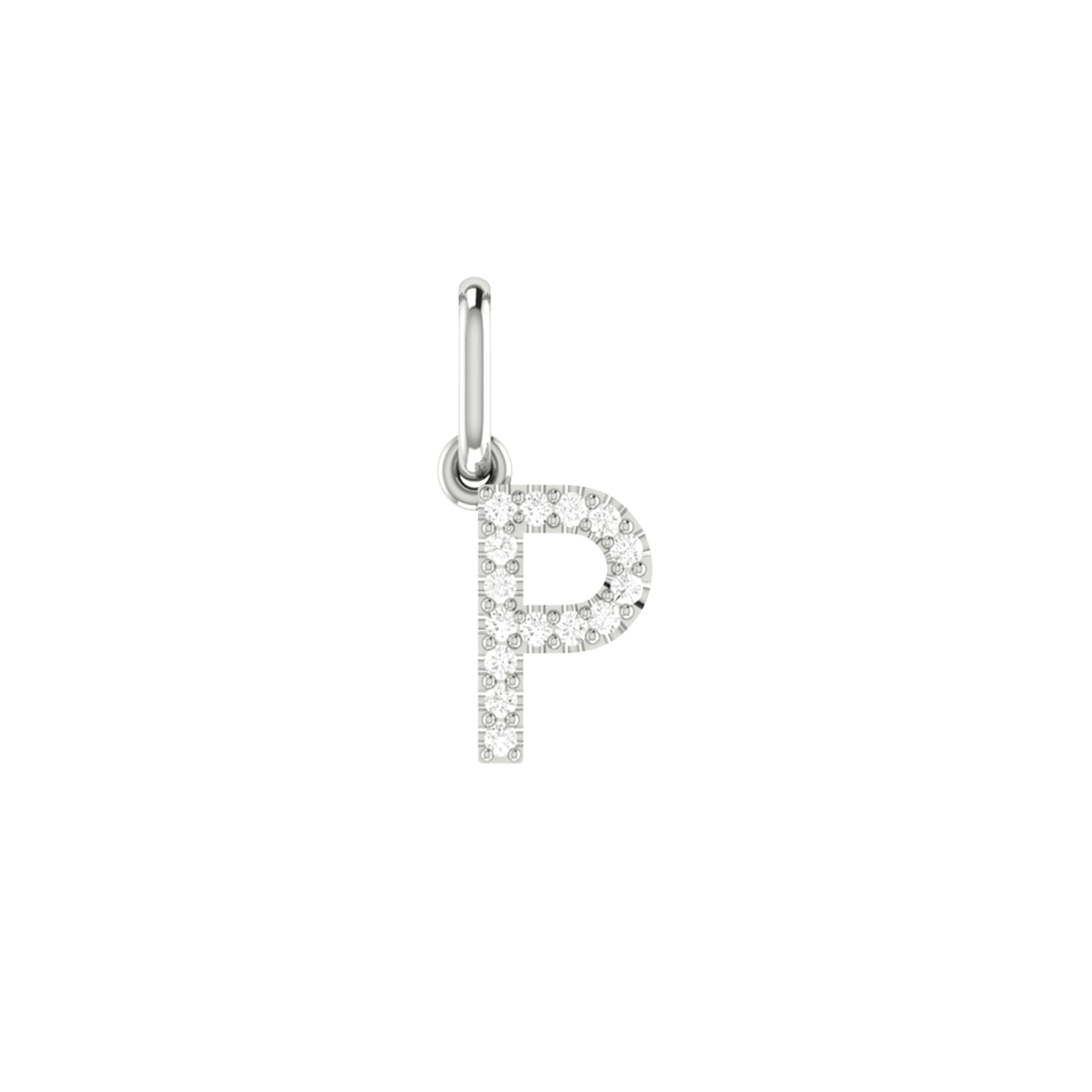 Classic Initial Charm Diamond Pendant