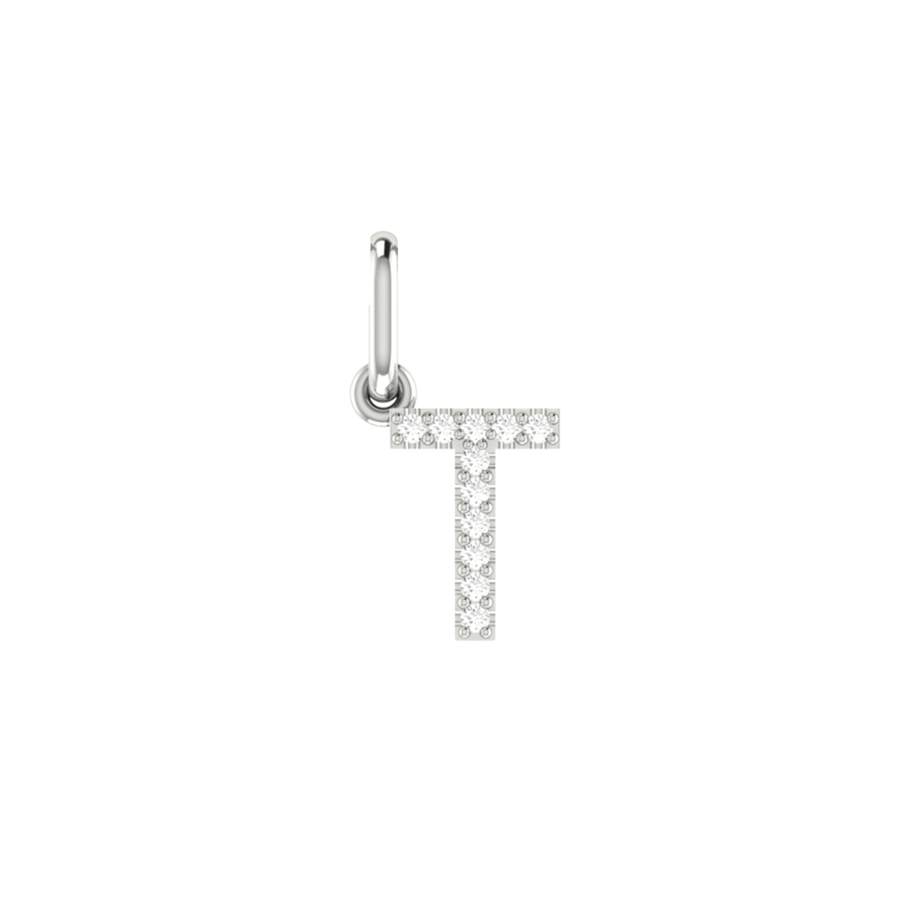 Classic Initial Charm Diamond Pendant