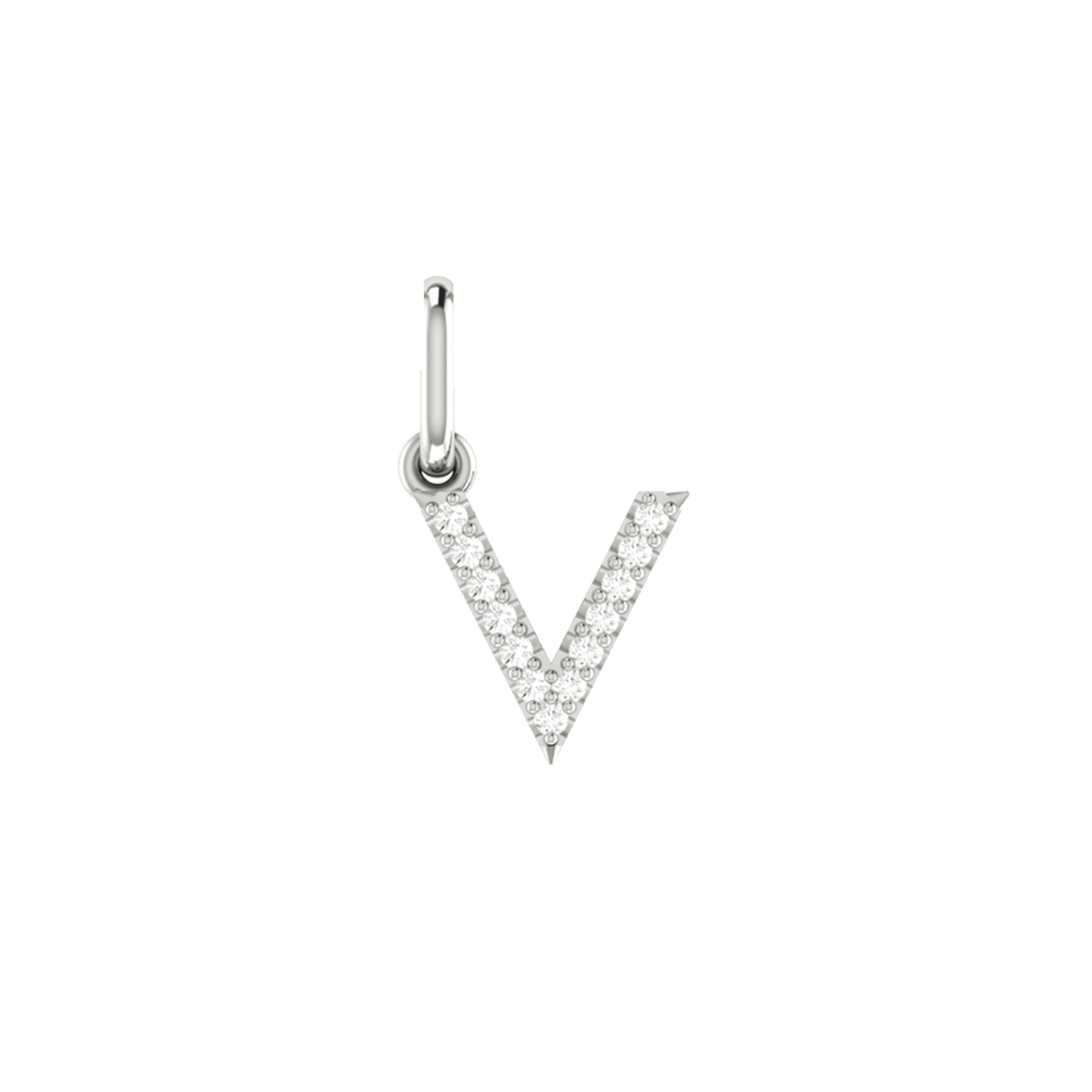 Classic Initial Charm Diamond Pendant