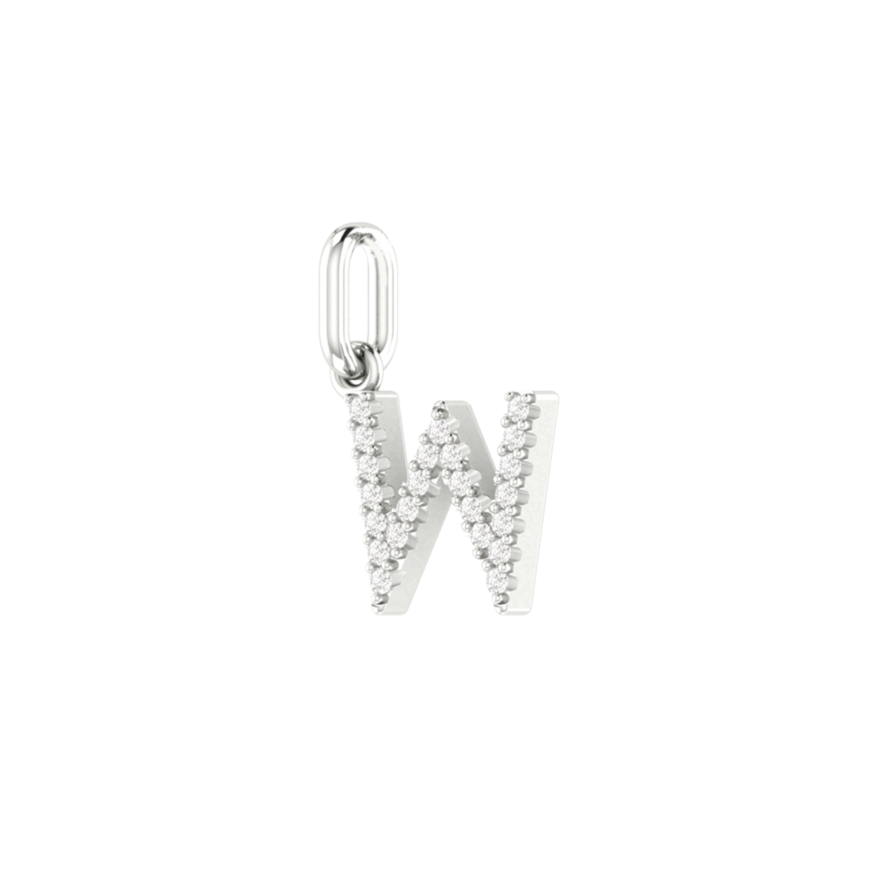 Classic Initial Charm Diamond Pendant