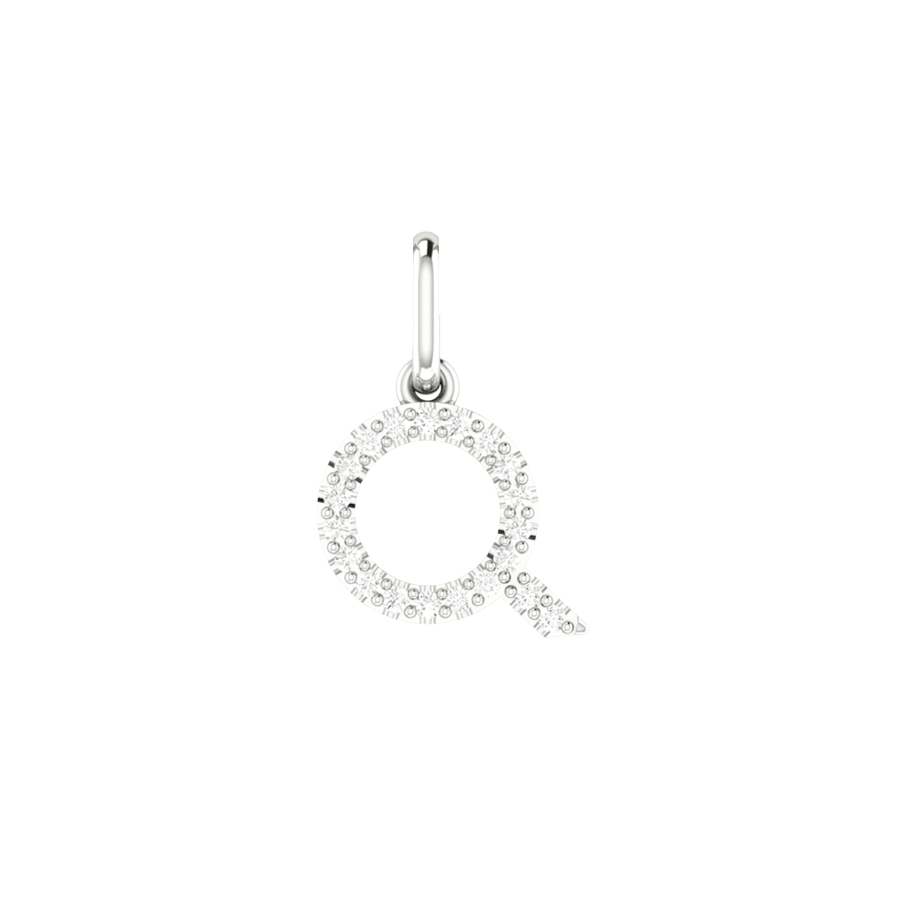 Classic Initial Charm Diamond Pendant