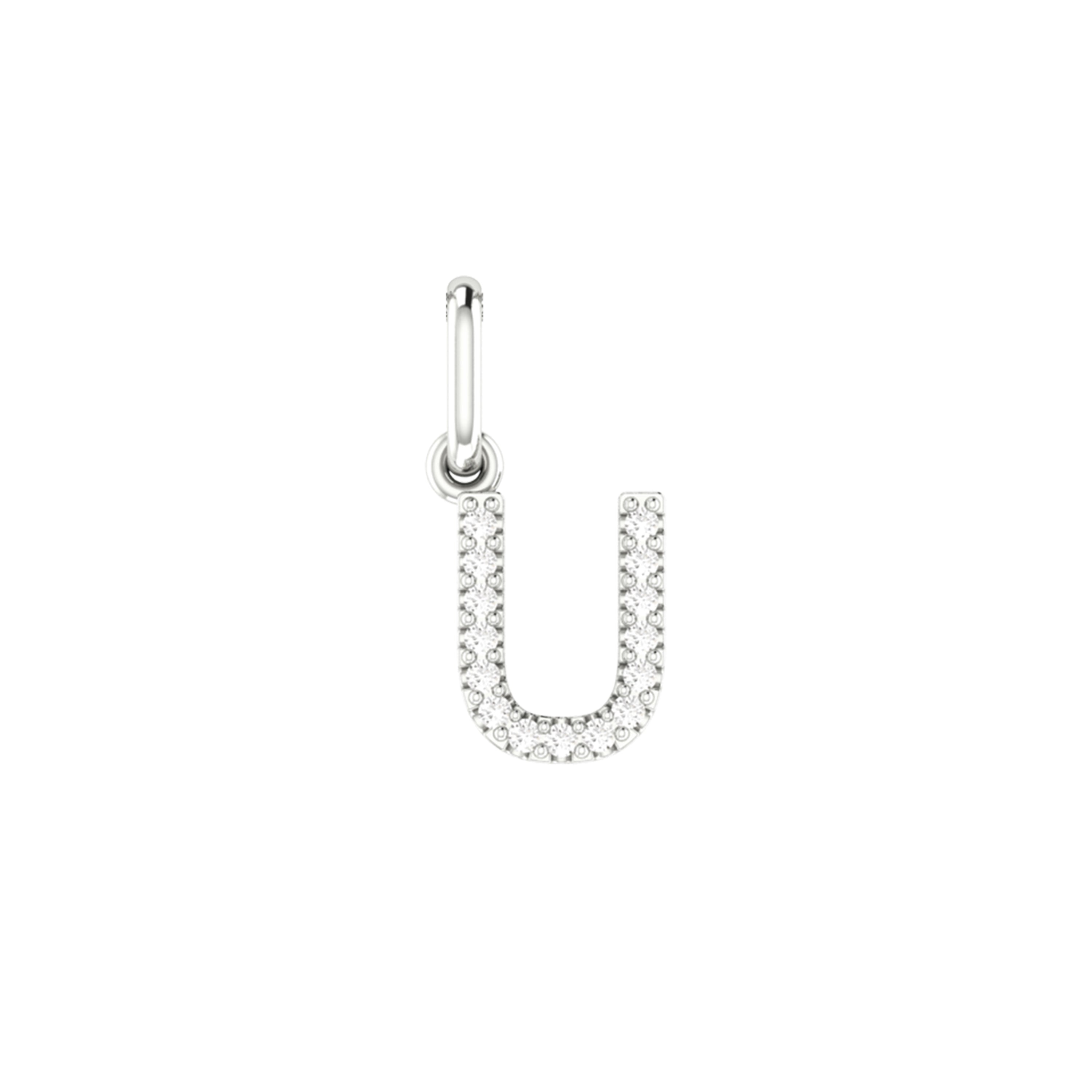 Classic Initial Charm Diamond Pendant