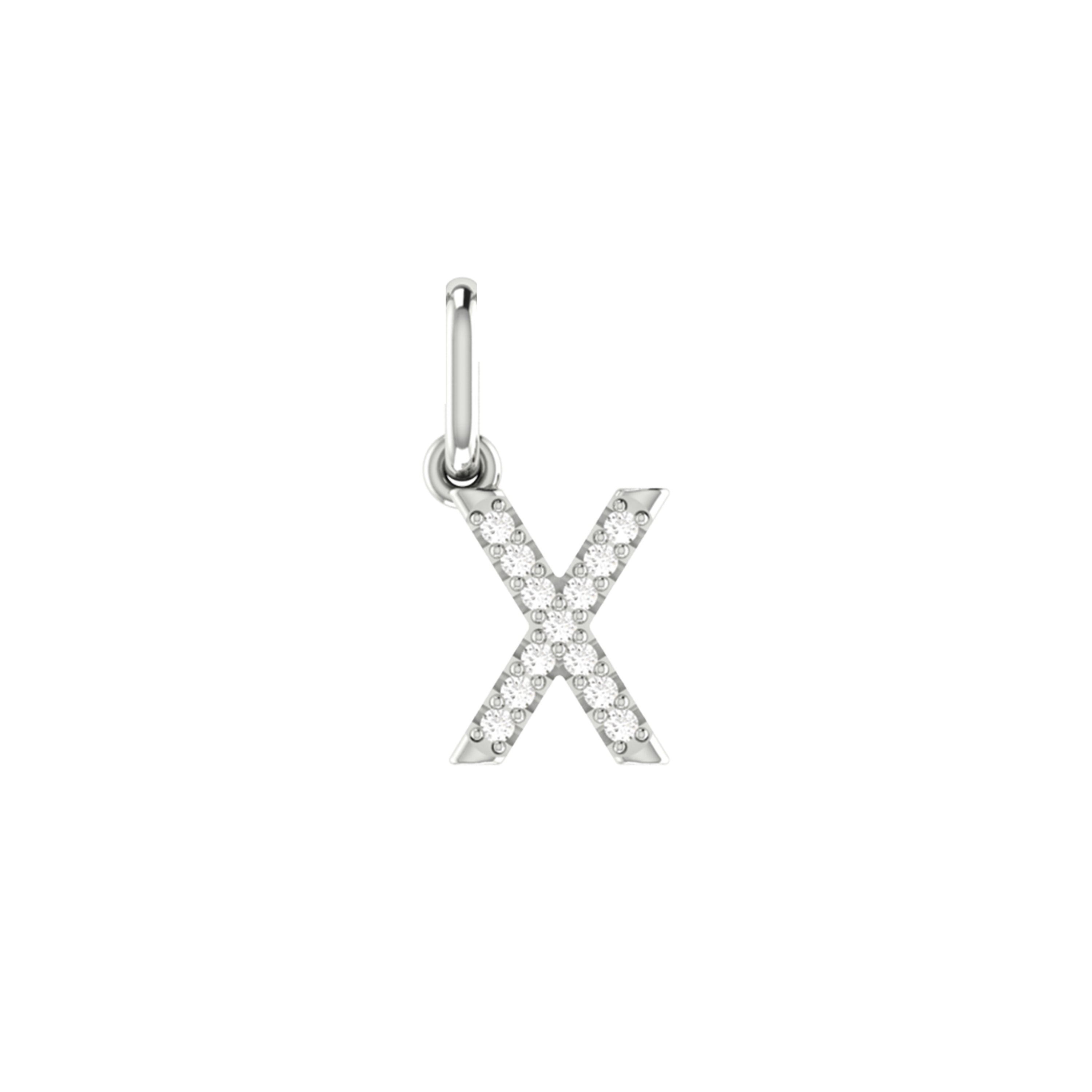 Classic Initial Charm Diamond Pendant