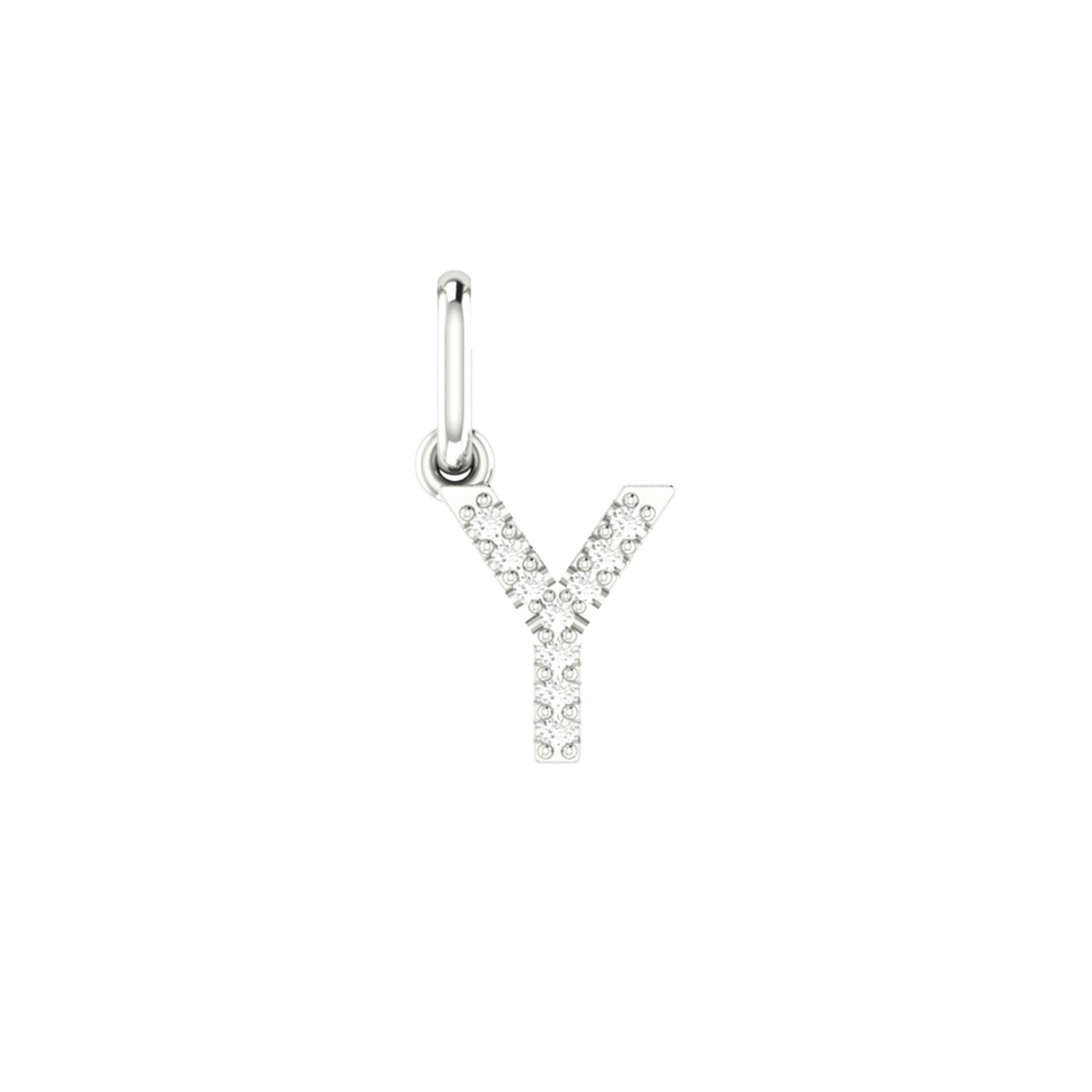 Classic Initial Charm Diamond Pendant