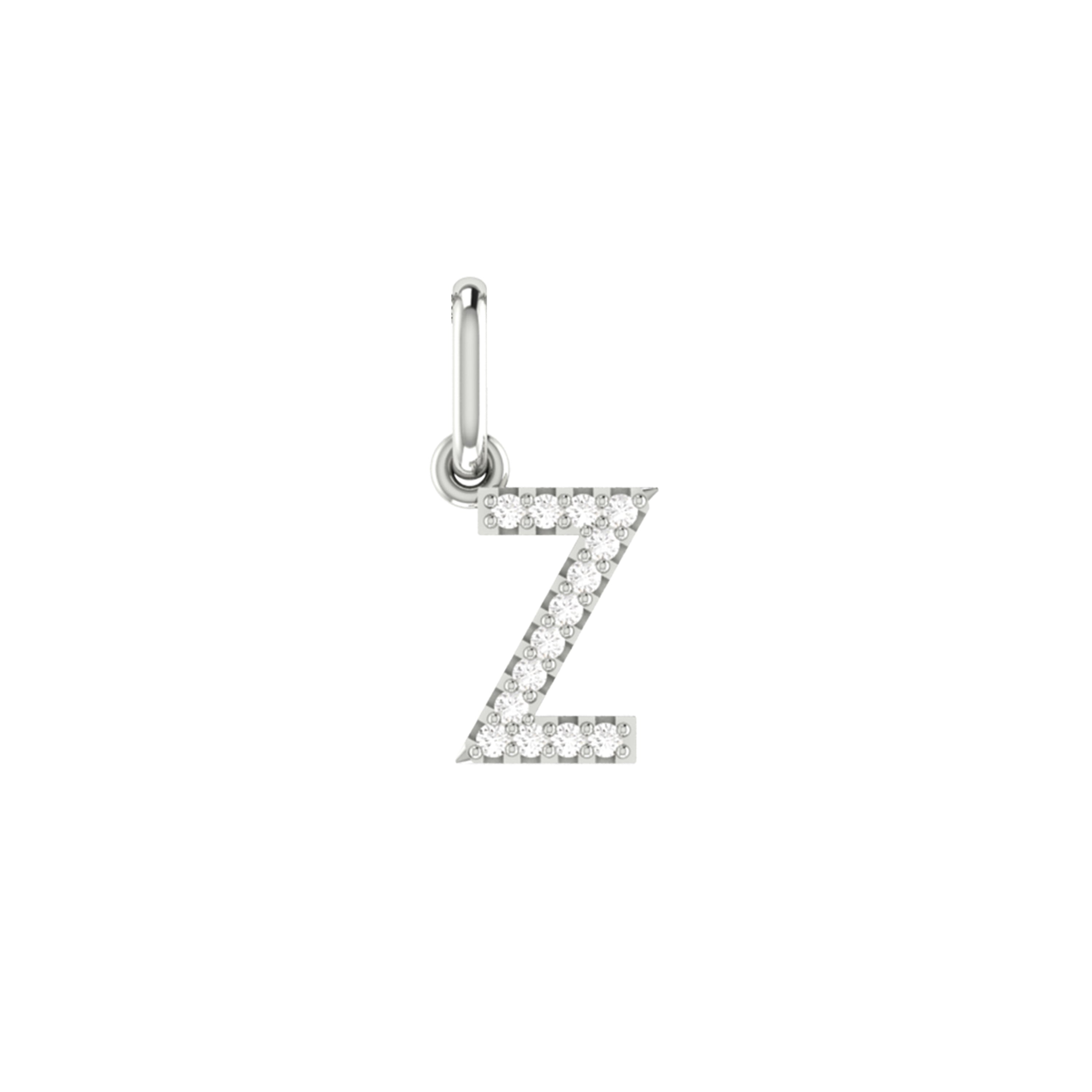 Classic Initial Charm Diamond Pendant
