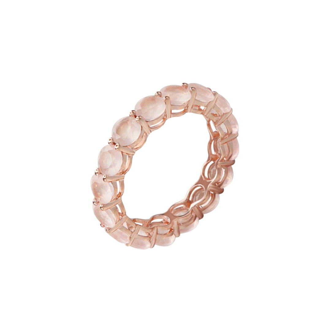 Eternal Bliss Rose Quartz Eternity Ring