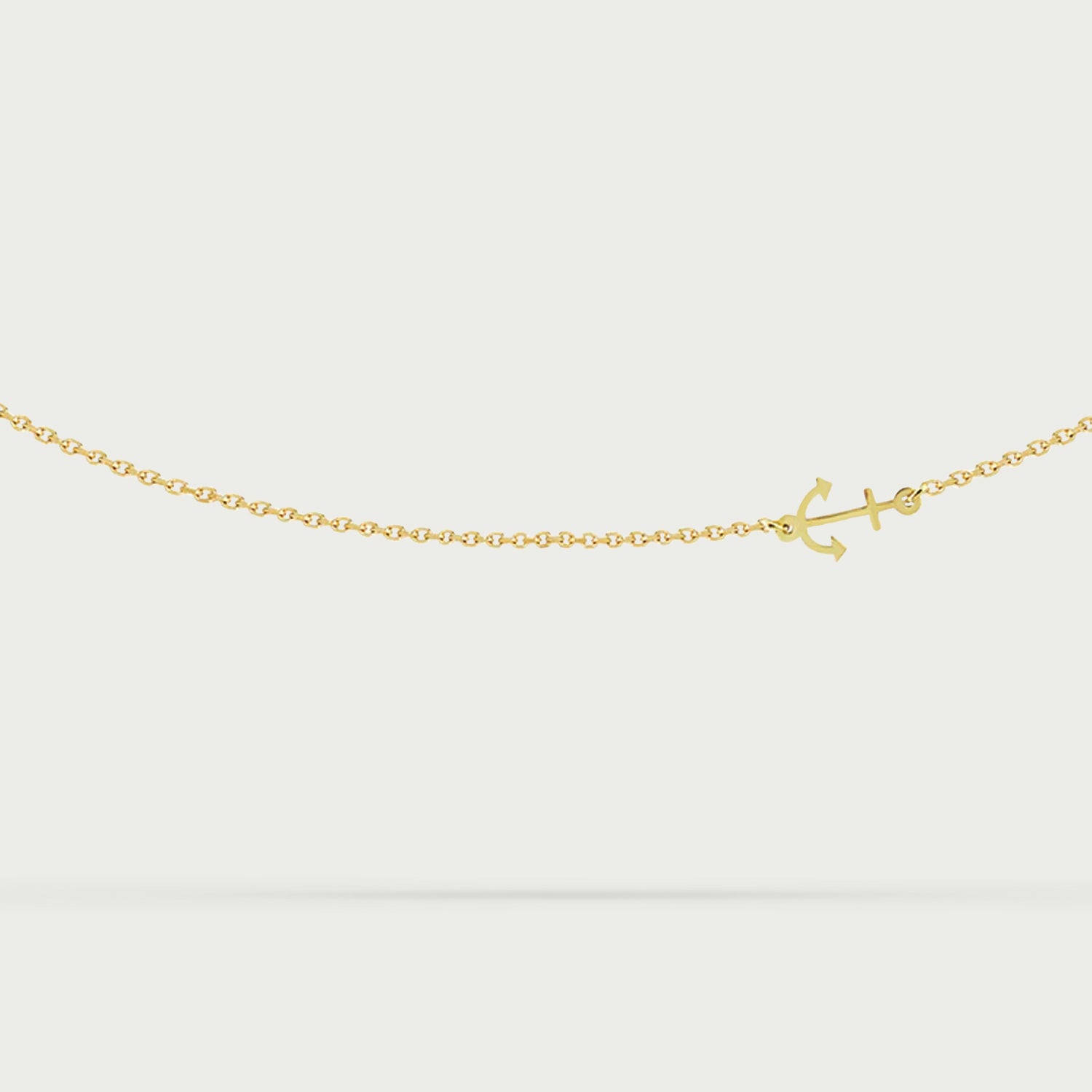 Anchor Shine Gold Necklace