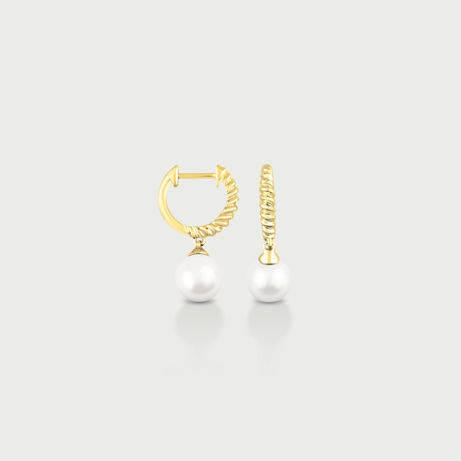 Let the Waves Crash In Pearl Hoop Earrings