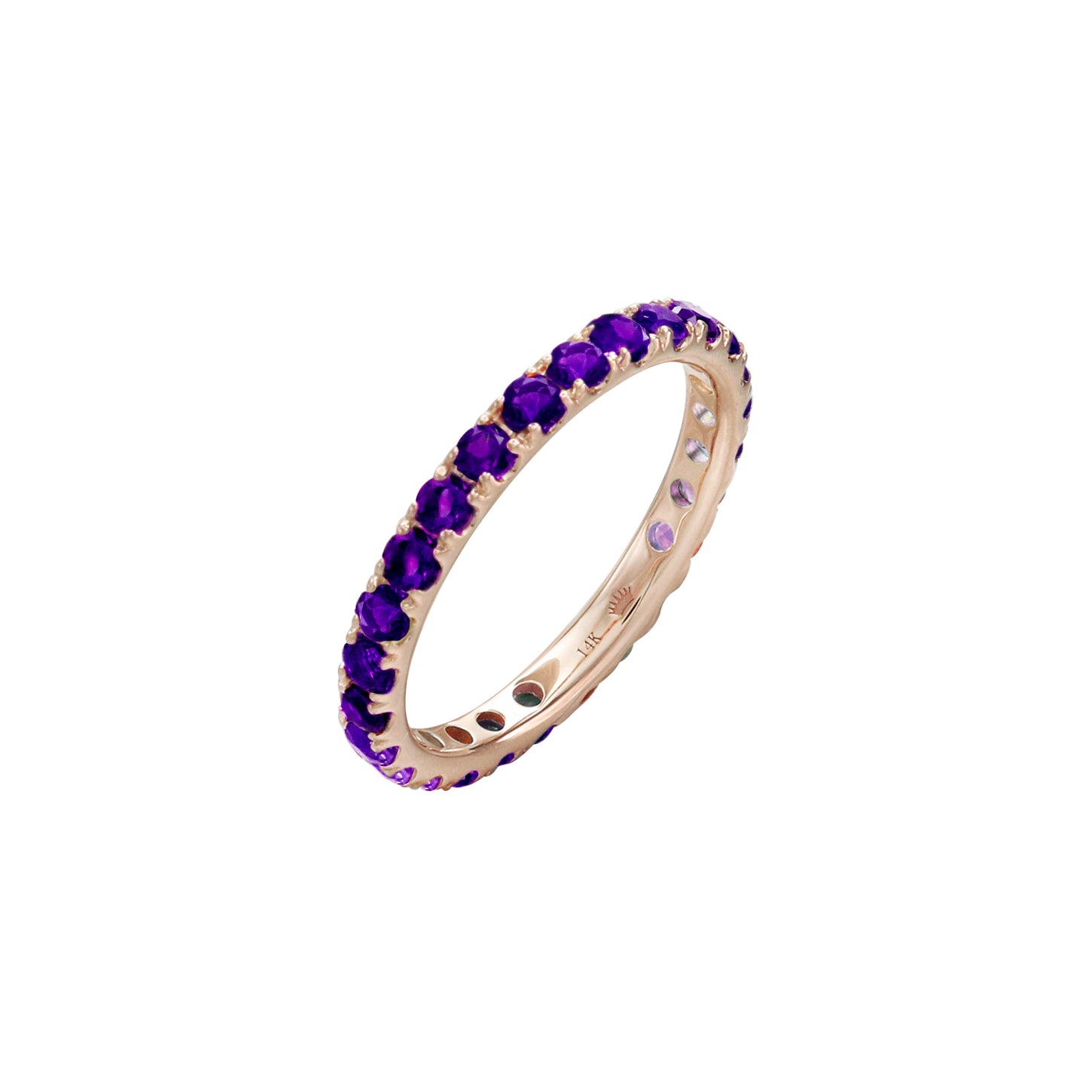 Love Yourself Amethyst Eternity Ring
